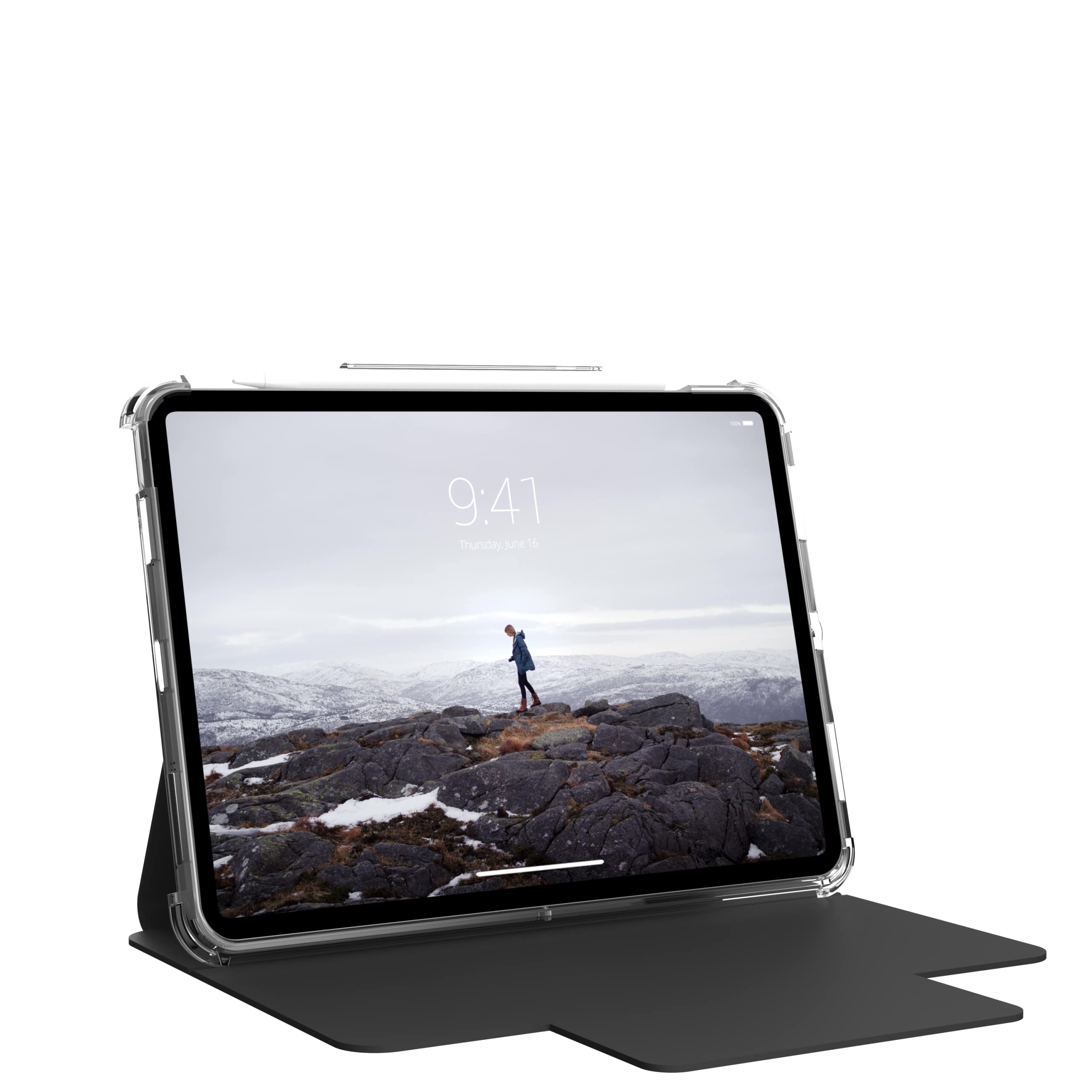 [U] by UAG Designed for iPad Air 10.9 inch Case (5th Gen, 2022) Black Lucent Lightweight Ultra-Slim Shockproof Smart Folio Protective Cover with Auto/Sleep Wake & Pencil Holder - Image 4