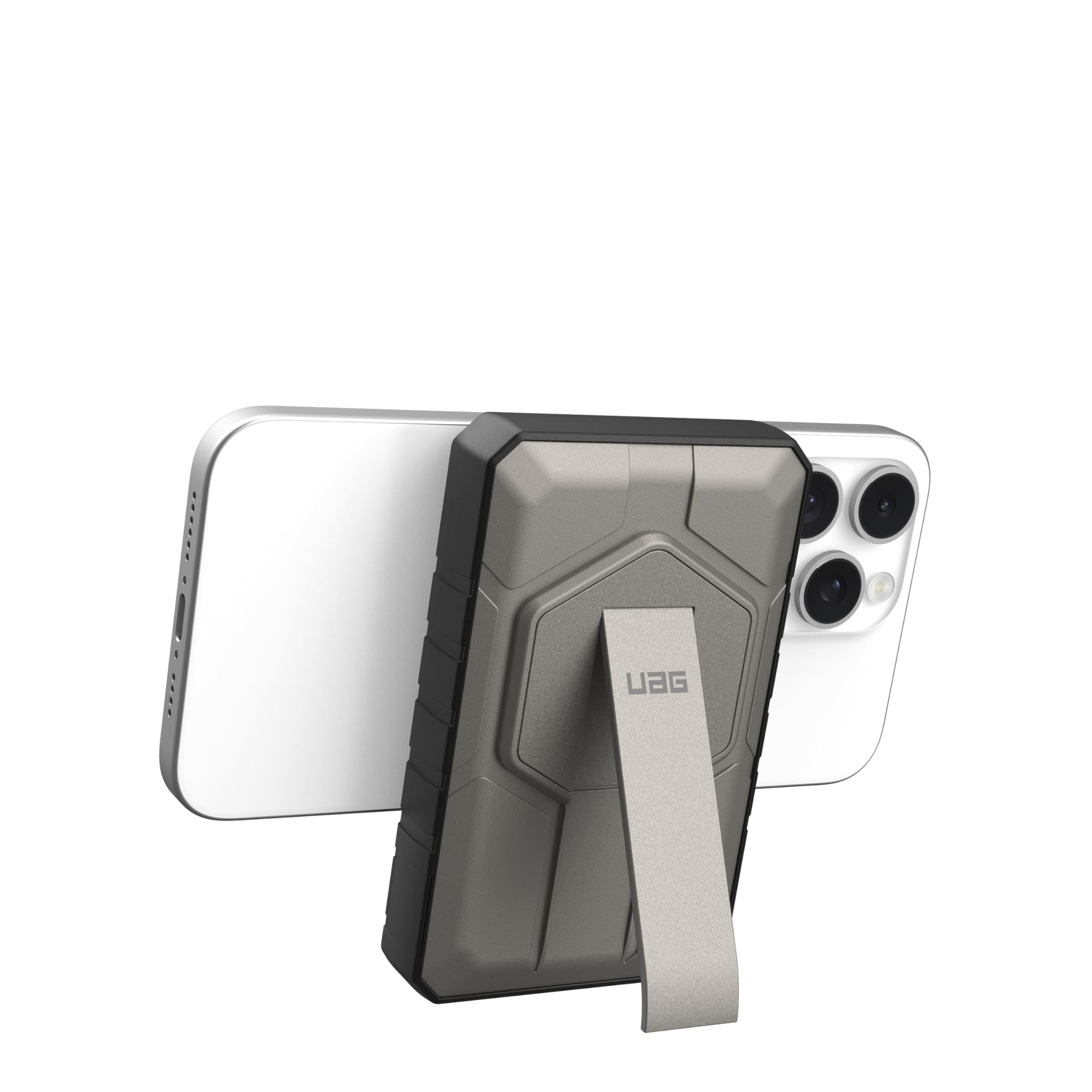 URBAN ARMOR GEAR UAG 10000mAh Power Bank SRGE 20W 2-Port USB-C USB Magnetic Wireless Portable Charger Fast Charging Battery Pack w/Kickstand Compatible with iPhone 17, Galaxy S26, Black/Titanium - Image 6