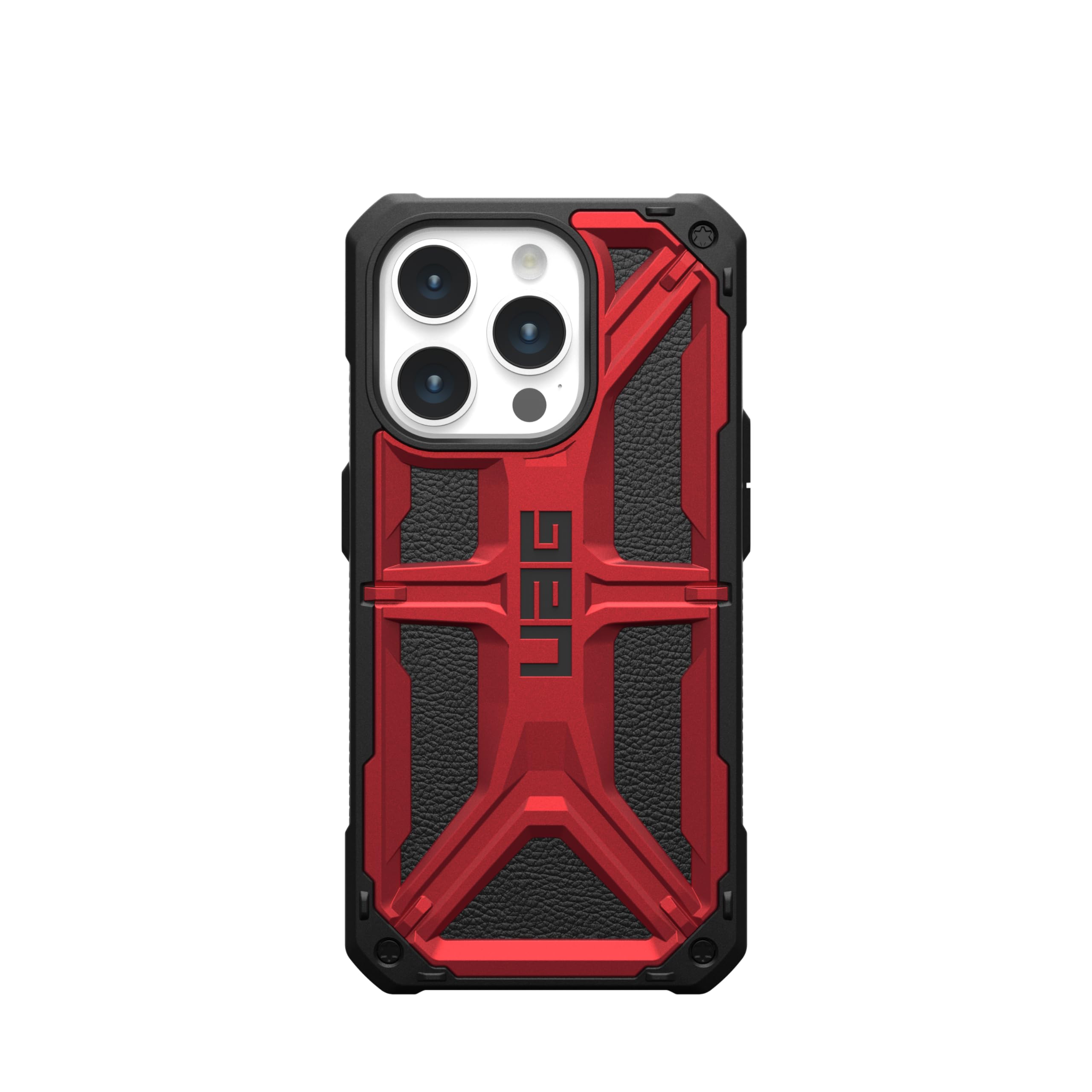 URBAN ARMOR GEAR UAG Case [Updated Version] Compatible with iPhone 15 Pro Case 6.1" Monarch Crimson Rugged Heavy Duty Military Grade Drop Tested Protective Cover - Image 7