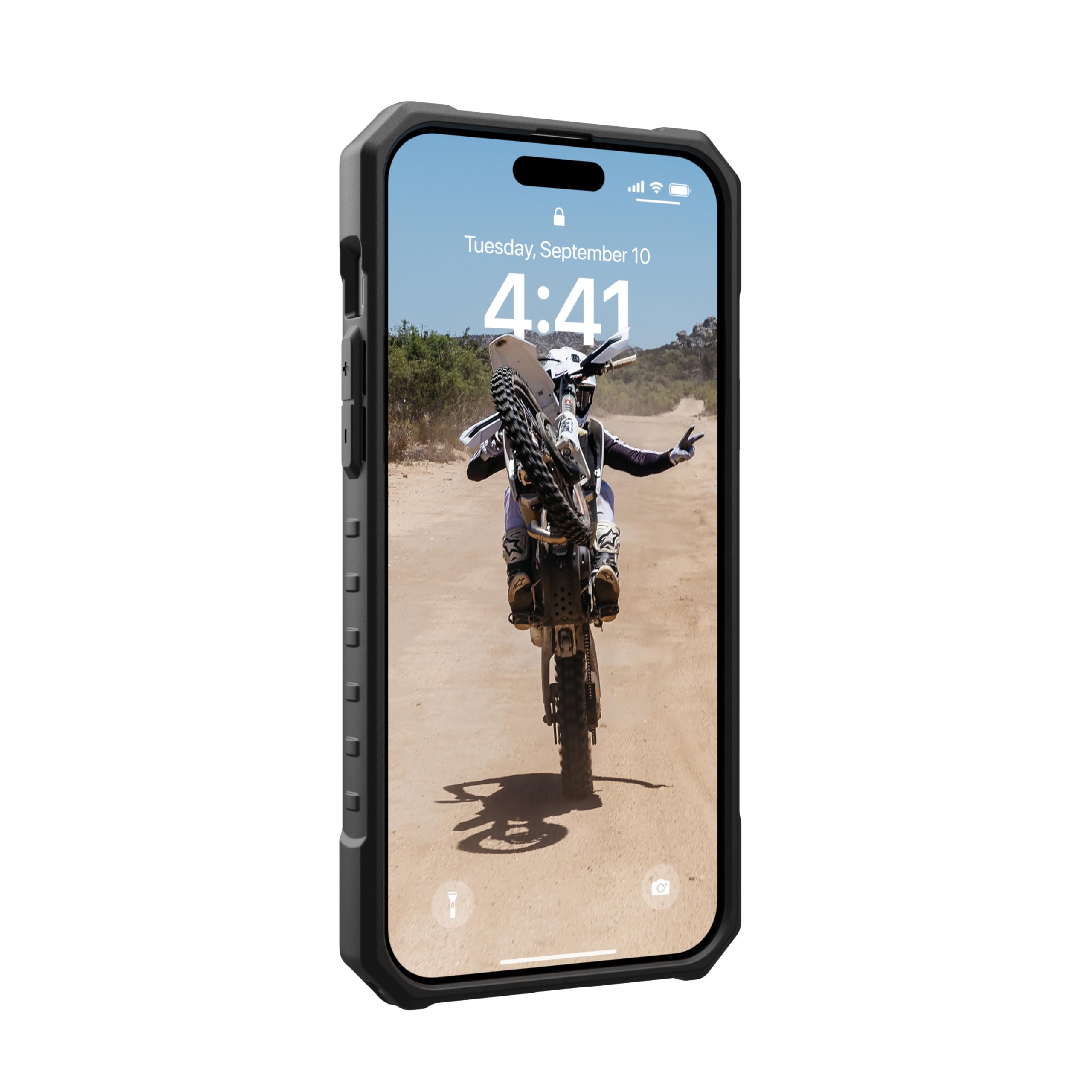 URBAN ARMOR GEAR UAG Case [Updated Version] Compatible with iPhone 15 Pro 6.1" Pathfinder Clear Ash/Black Built-in Magnet Compatible with MagSafe Charging Rugged Transparent Dropproof Protective Cover - Image 8