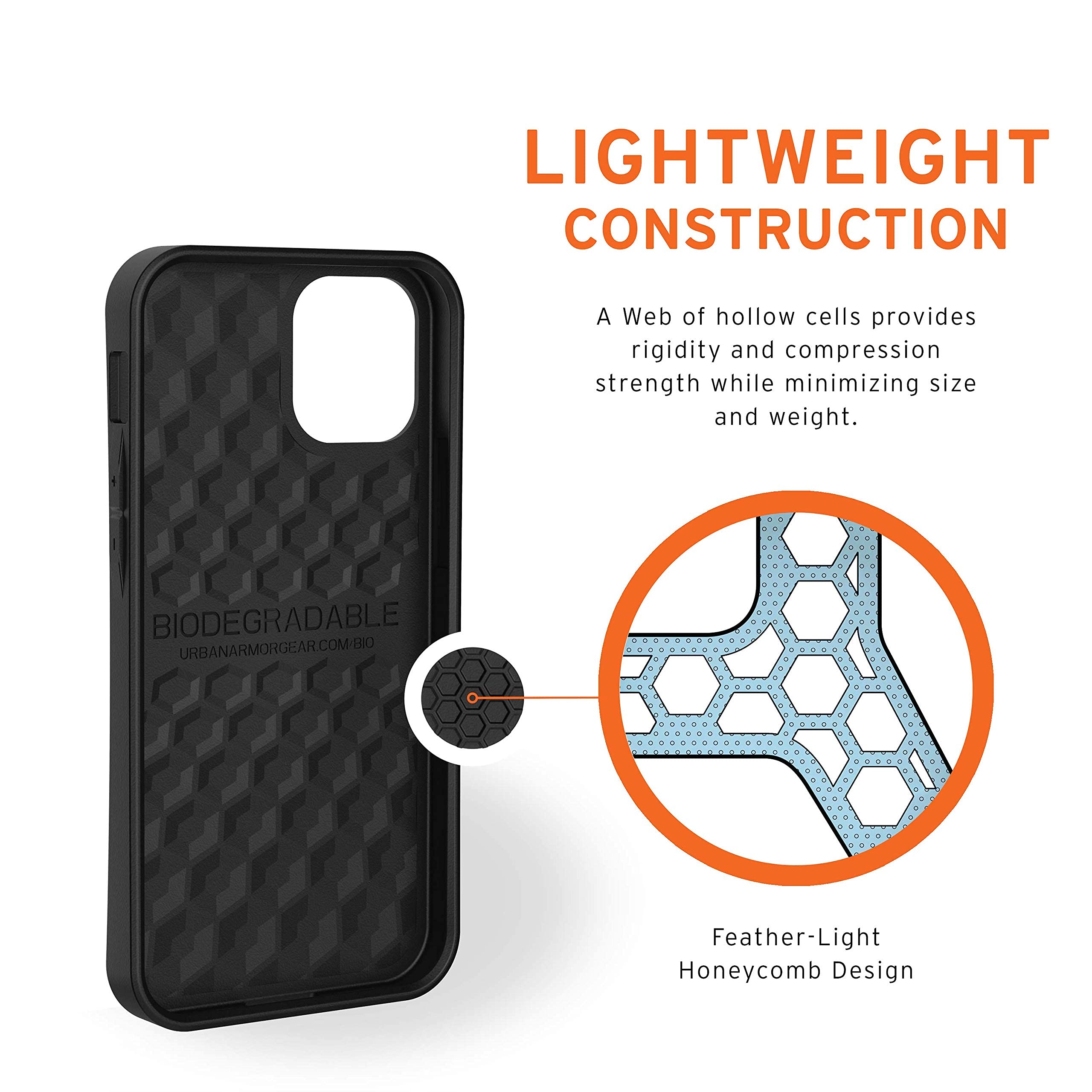 URBAN ARMOR GEAR UAG Designed for iPhone 12 Mini Case [5.4-inch Screen] 100% Mindful Eco-Friendly Ultra Slim Outback Protective Cover, Black - Image 6