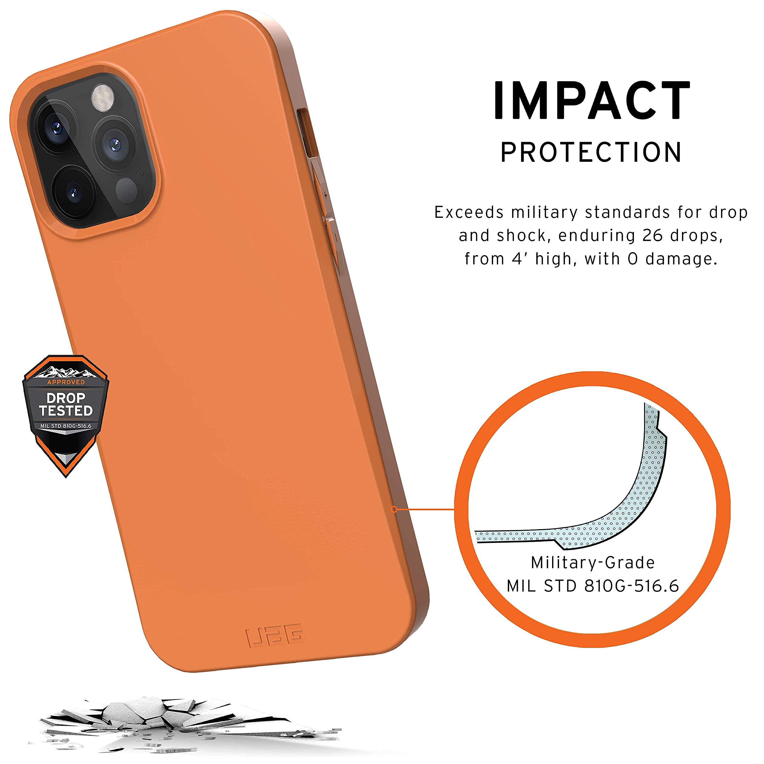 URBAN ARMOR GEAR UAG Designed for iPhone 12 Pro Max Case [6.7-inch Screen] Eco-Friendly Rugged Ultra Slim Outback Protective Cover, Orange - Image 3