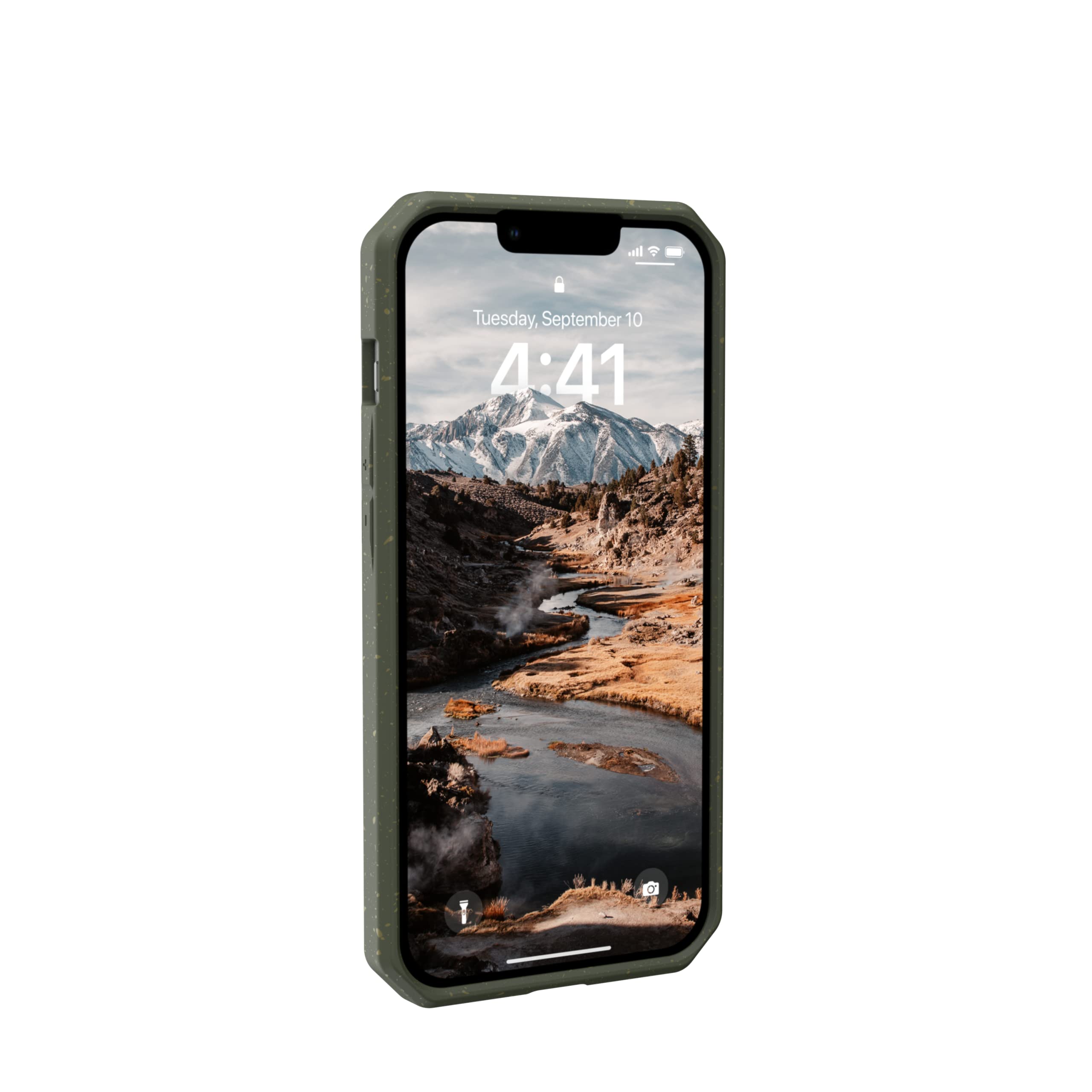 URBAN ARMOR GEAR UAG Designed for iPhone 14 Case Green Olive 6.1" Outback Bio Ultra Thin Eco-Friendly Protective Cover Fully Biodegradable and Compostable Compatible with Wireless Charging - Image 4