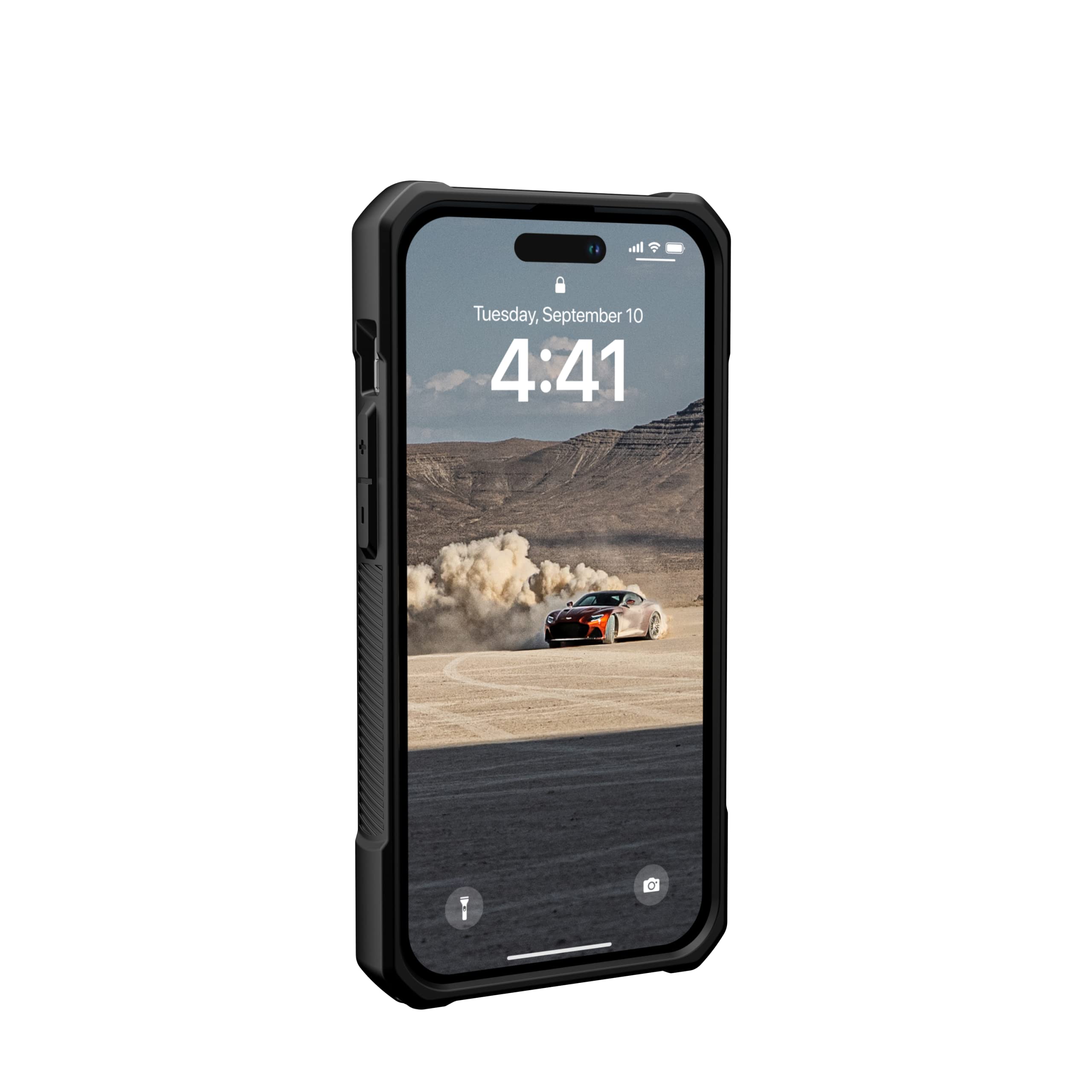 URBAN ARMOR GEAR UAG Designed for iPhone 14 Pro Case Black 6.1" Monarch Rugged Premium Protective Cover Lightweight Slim Shockproof Dropproof Compatible with Wireless Charging - Image 4