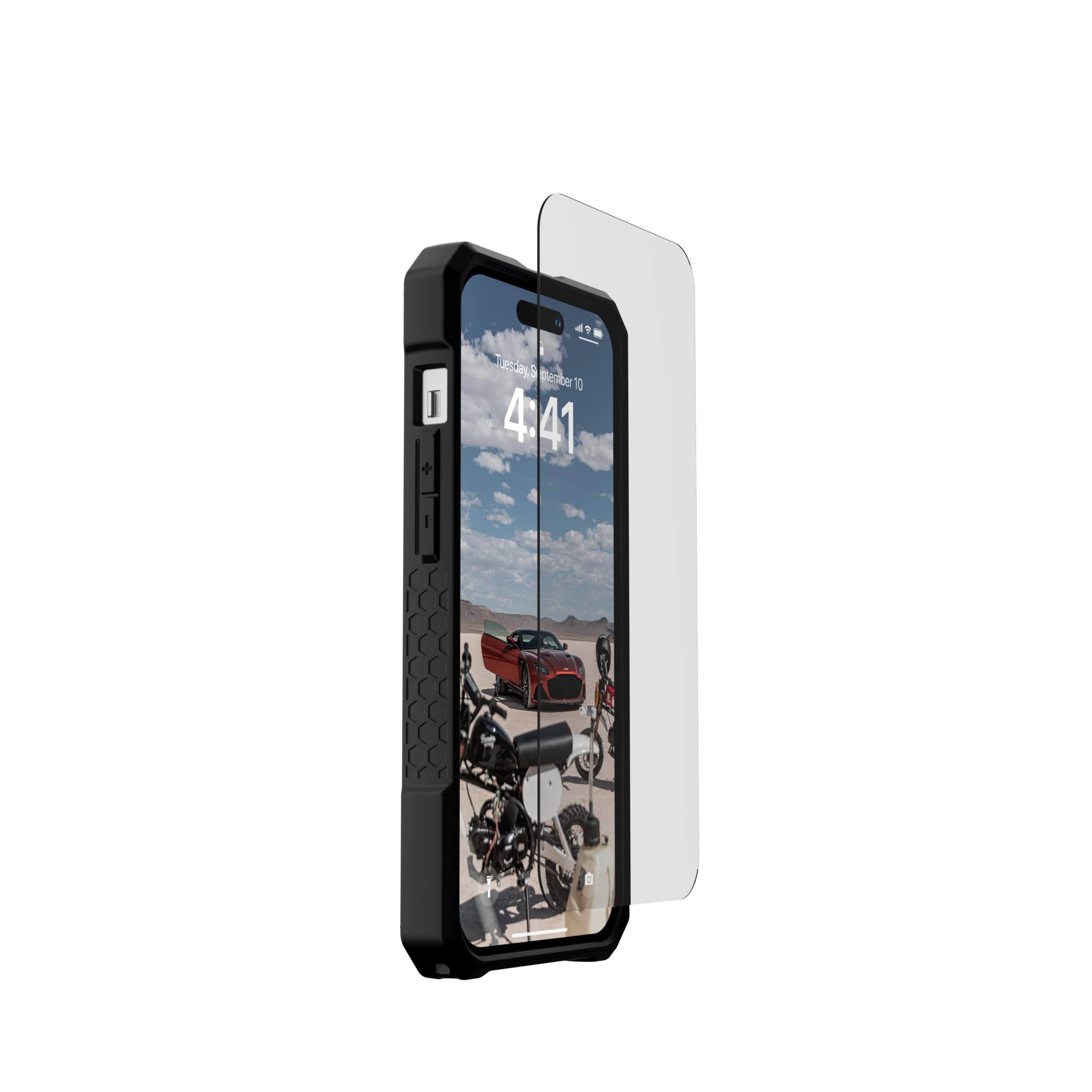URBAN ARMOR GEAR UAG Designed for iPhone 14 Pro Glass Screen Protector Shield Plus 6.1" Premium Double 9H Strengthened Tempered Glass Ultra-Clear HD Anti-Fingerprint Antimicrobial Anti-Glare Clear - Image 4