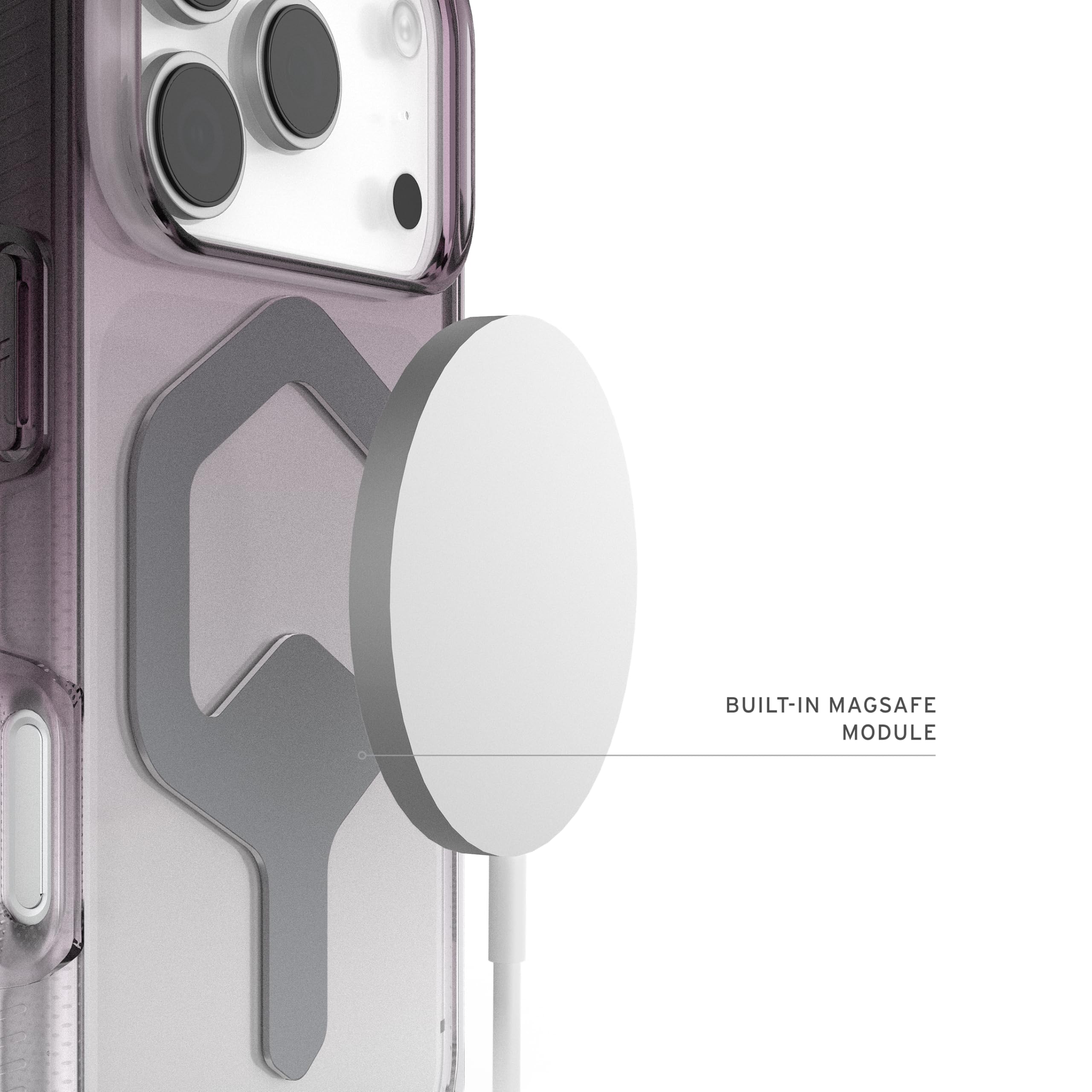 URBAN ARMOR GEAR UAG Designed for iPhone 17 Pro Case 6.3" Plyo Compatible with MagSafe Anti-Yellowing Transparent Protective Cover Bundle with Magnetic Ring Stand (Black/Clear Ombré + Black/Black) - Image 3