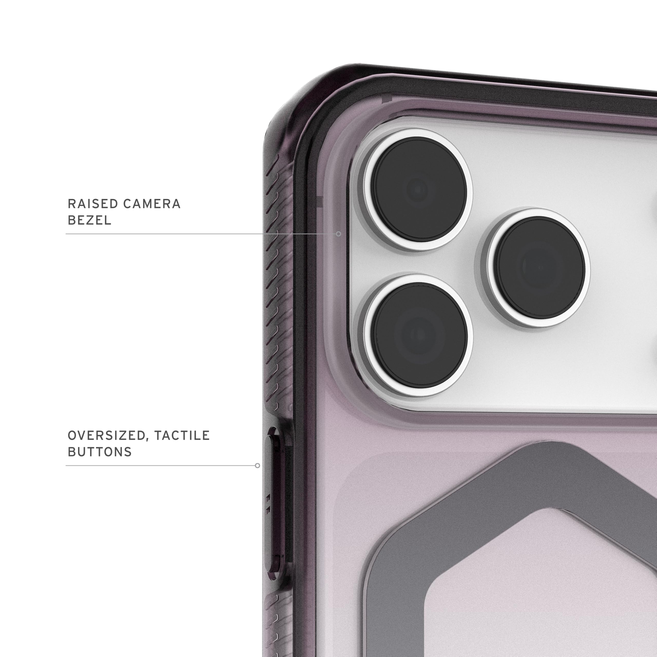 URBAN ARMOR GEAR UAG Designed for iPhone 17 Pro Case 6.3" Plyo Compatible with MagSafe Anti-Yellowing Transparent Protective Cover Bundle with Magnetic Ring Stand (Black/Clear Ombré + Black/Black) - Image 4