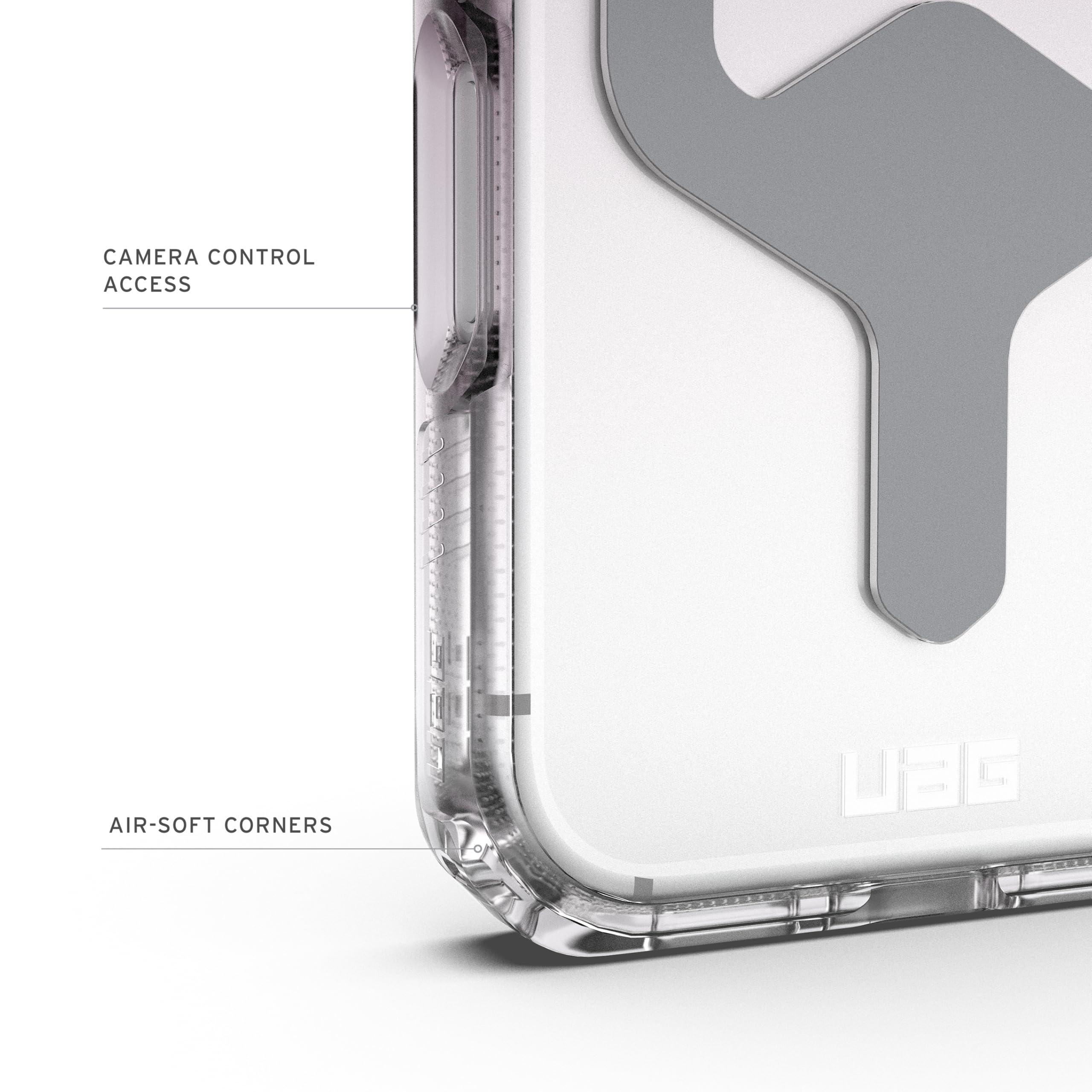 URBAN ARMOR GEAR UAG Designed for iPhone 17 Pro Case 6.3" Plyo Compatible with MagSafe Anti-Yellowing Transparent Protective Cover Bundle with Magnetic Ring Stand (Black/Clear Ombré + Black/Black) - Image 5