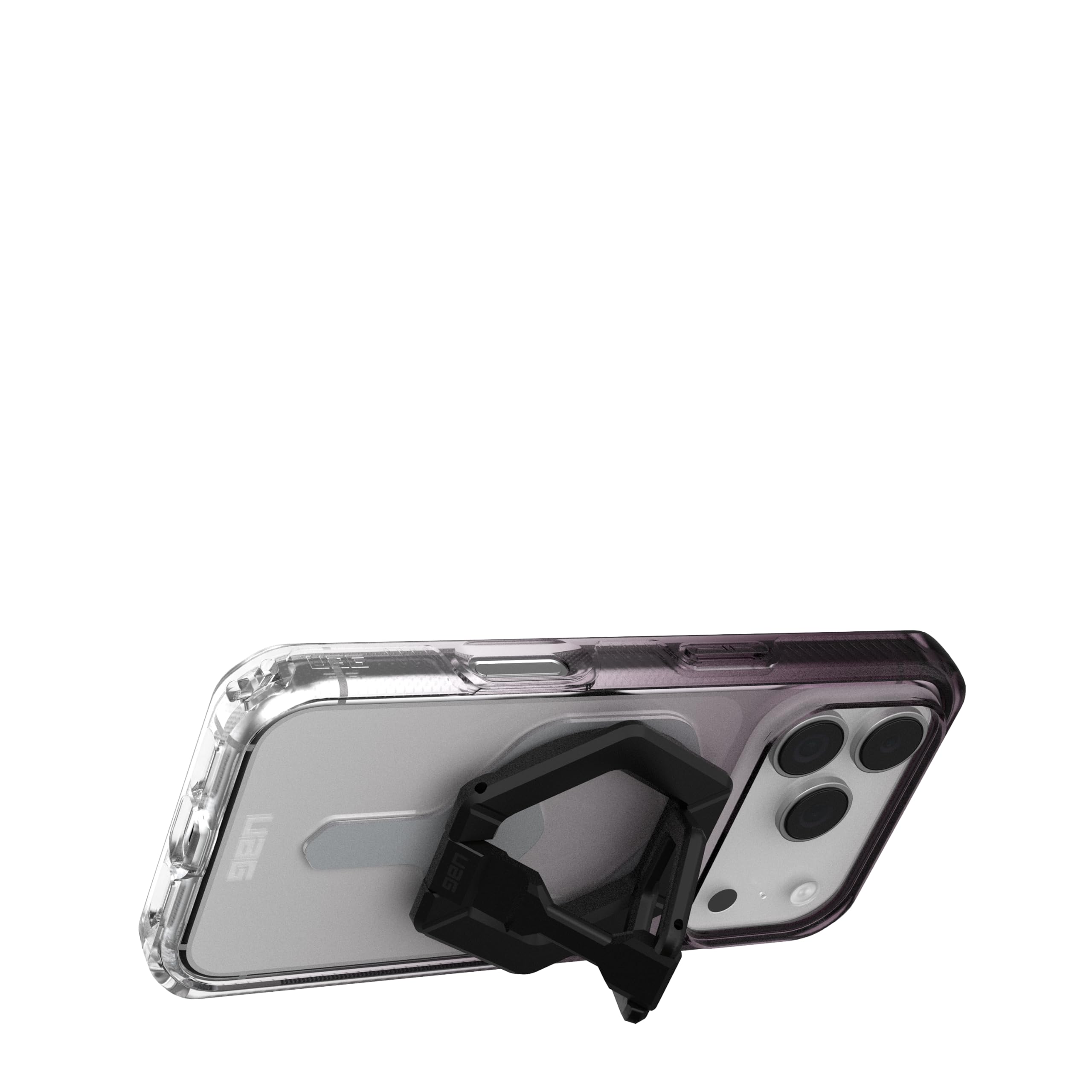 URBAN ARMOR GEAR UAG Designed for iPhone 17 Pro Case 6.3" Plyo Compatible with MagSafe Anti-Yellowing Transparent Protective Cover Bundle with Magnetic Ring Stand (Black/Clear Ombré + Black/Black) - Image 7
