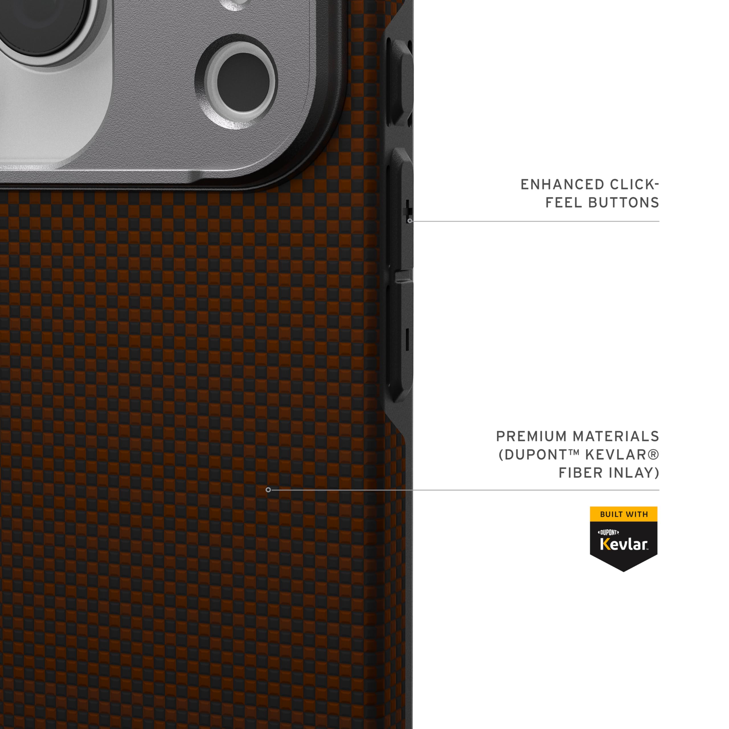 URBAN ARMOR GEAR UAG Designed for iPhone 17 Pro Case Fibr Armr - Compatible with MagSafe Military Grade Protective Cover, Orange/Charcoal - Image 6