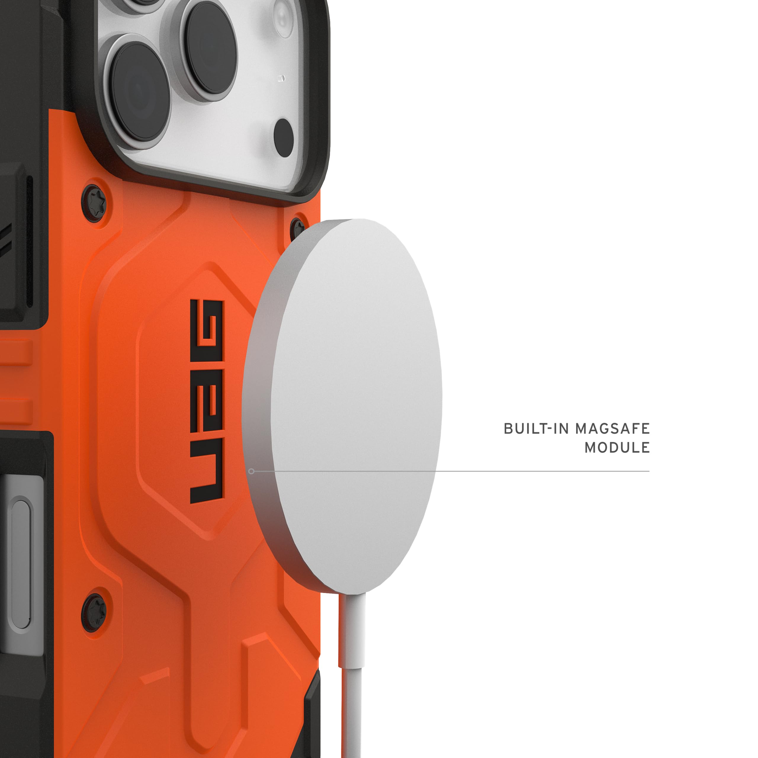 URBAN ARMOR GEAR UAG Designed for iPhone 17 Pro Case Pathfinder - Compatible with MagSafe Military Grade Protective Cover, Orange - Image 4