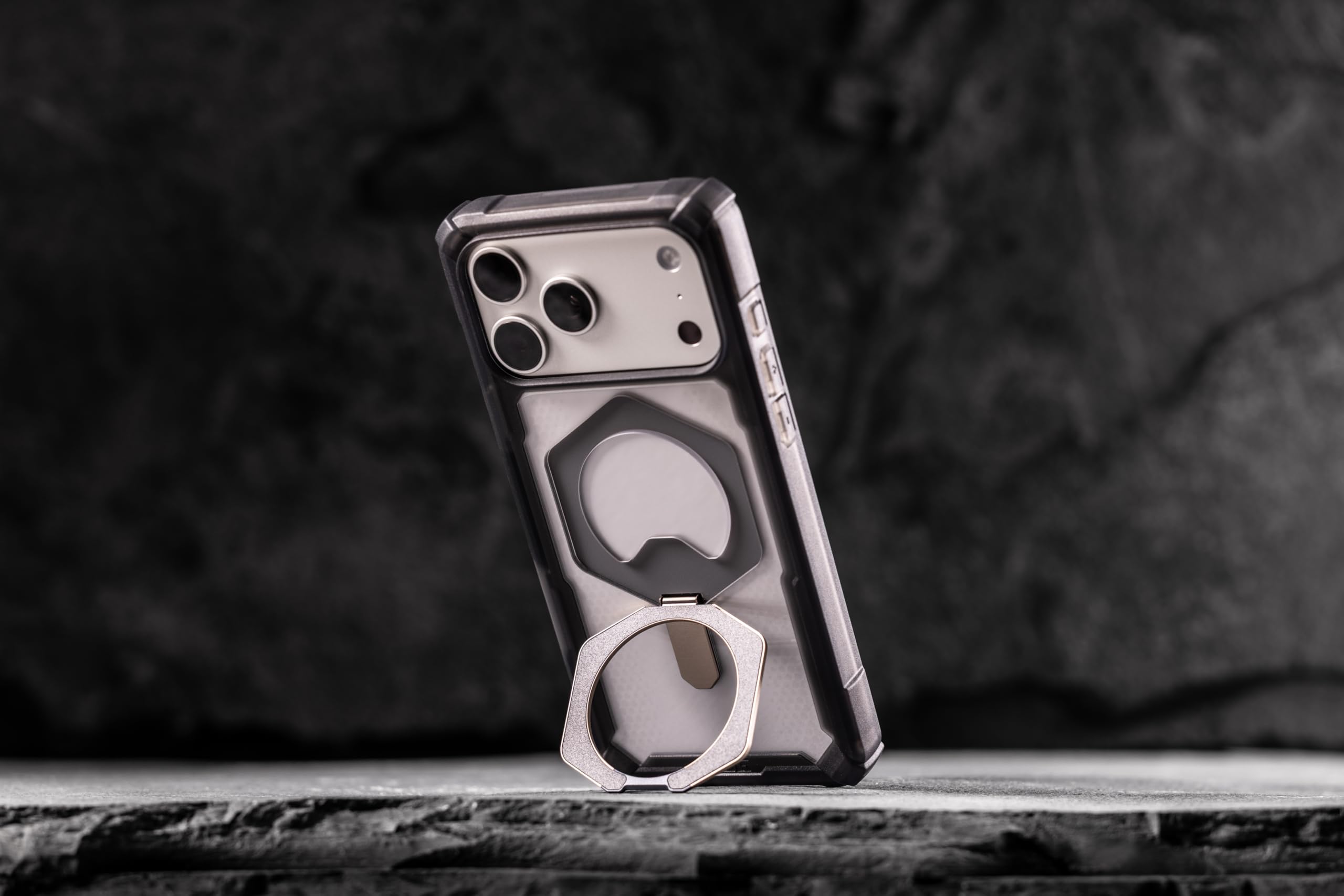 URBAN ARMOR GEAR UAG Designed for iPhone 17 Pro Case with Kickstand Plasma XTE - Compatible with MagSafe Transparent Military Grade Protective Cover, Ash/Titanium - Image 3