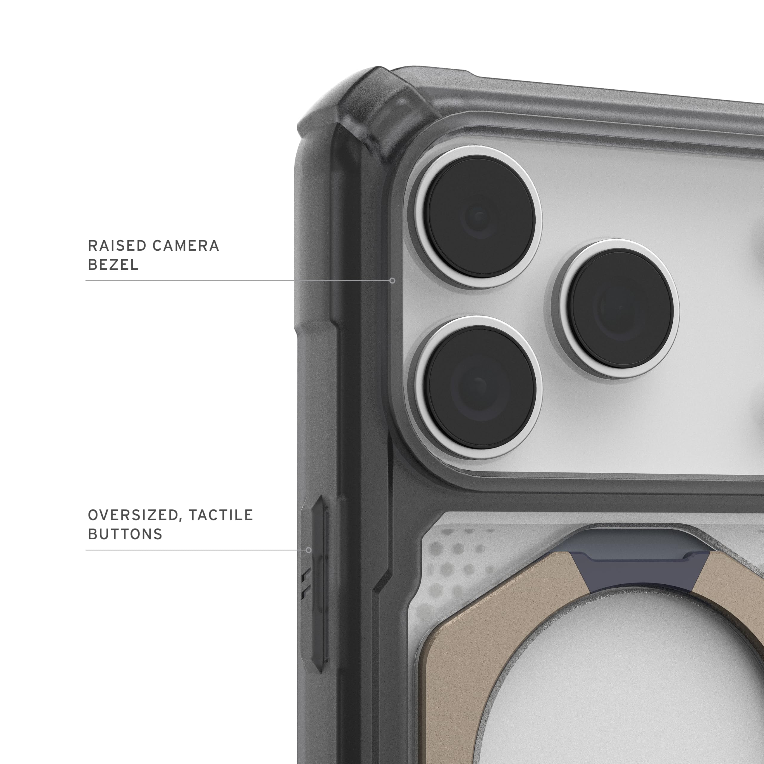 URBAN ARMOR GEAR UAG Designed for iPhone 17 Pro Case with Kickstand Plasma XTE - Compatible with MagSafe Transparent Military Grade Protective Cover, Ash/Titanium - Image 5