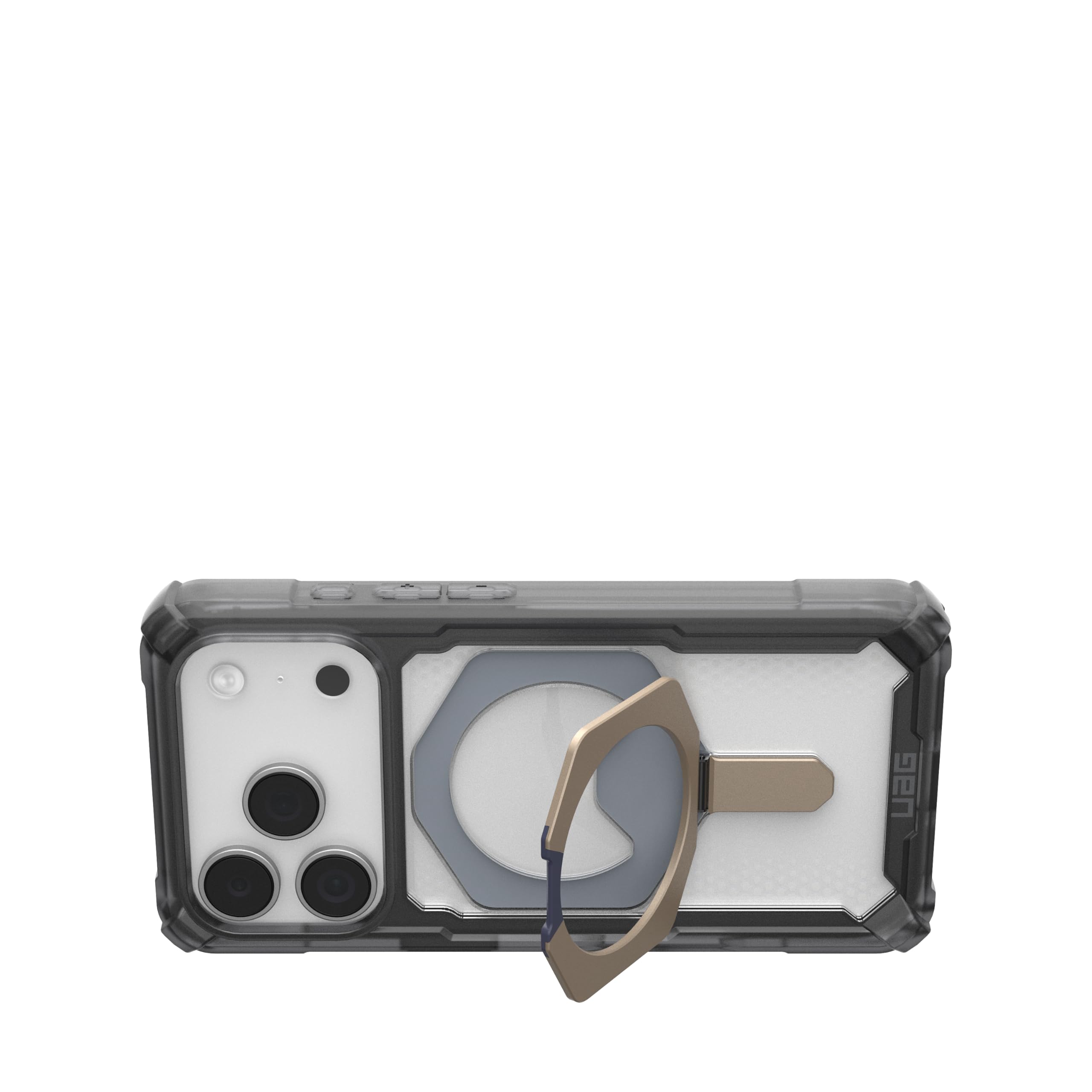 URBAN ARMOR GEAR UAG Designed for iPhone 17 Pro Case with Kickstand Plasma XTE - Compatible with MagSafe Transparent Military Grade Protective Cover, Ash/Titanium - Image 8