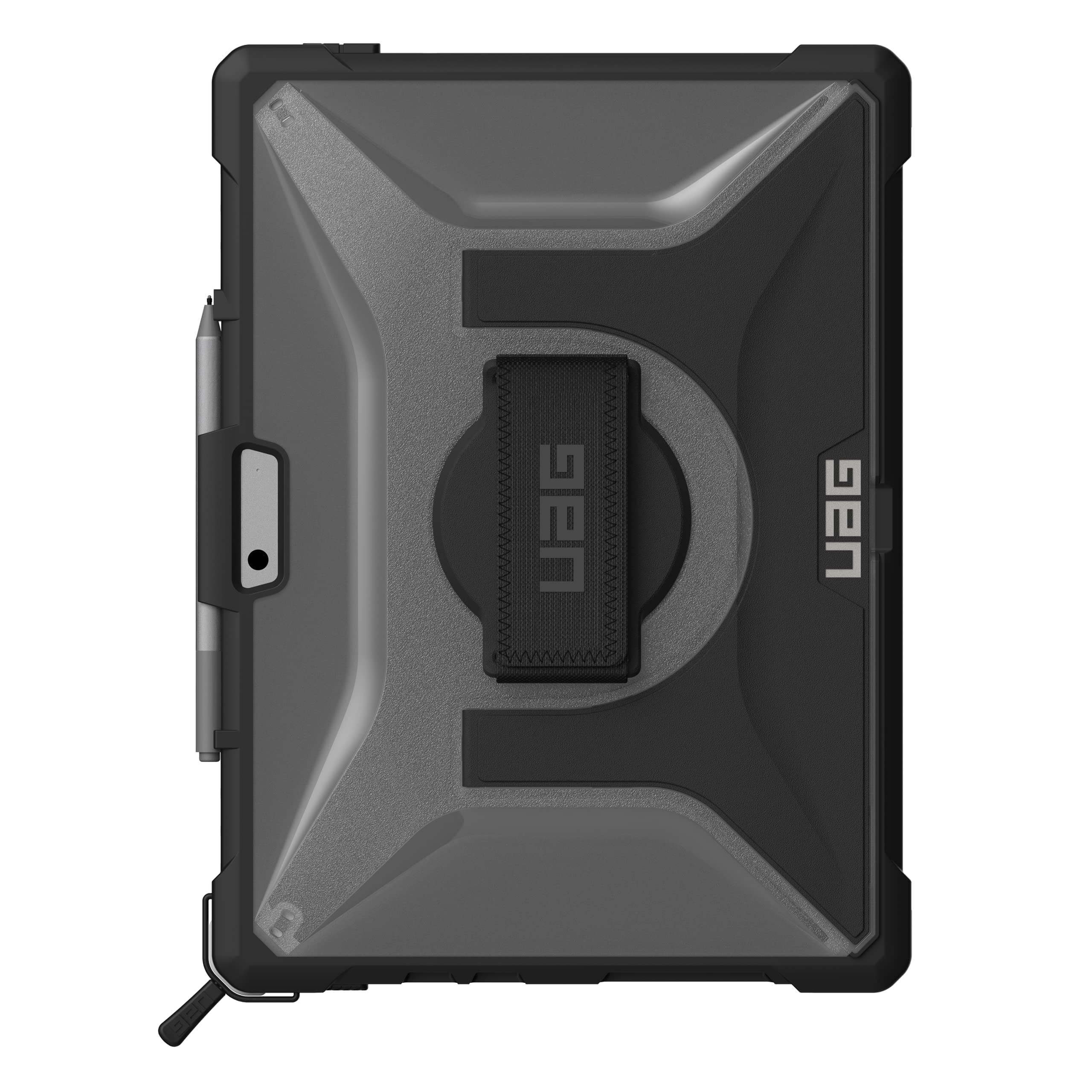 URBAN ARMOR GEAR UAG Designed for Microsoft Surface Pro 8 Case Plasma w/Hand Strap & Shoulder Strap Feather-Light Translucent Rugged Military Drop Tested Protective Cover Ice - Image 4