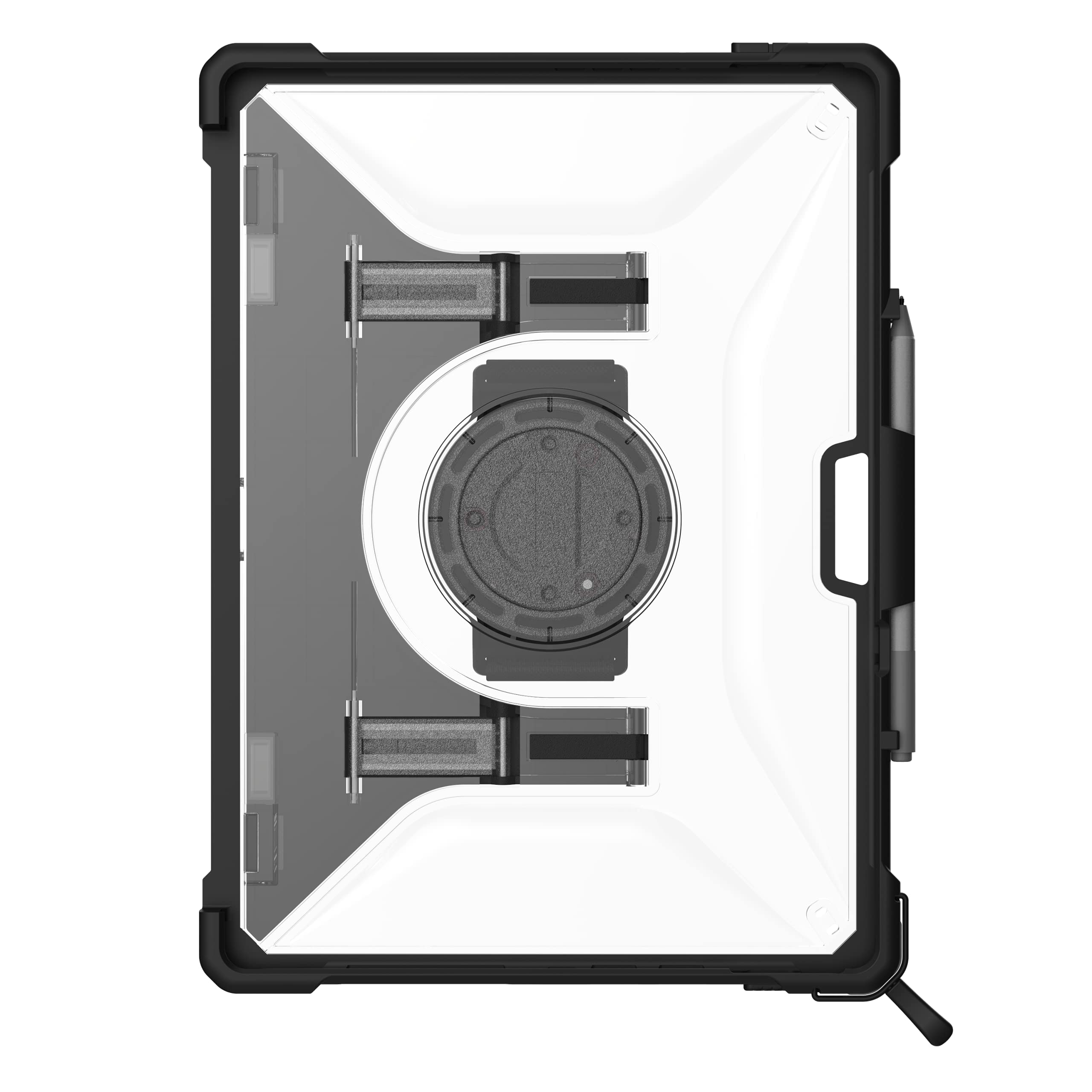URBAN ARMOR GEAR UAG Designed for Microsoft Surface Pro 8 Case Plasma w/Hand Strap & Shoulder Strap Feather-Light Translucent Rugged Military Drop Tested Protective Cover Ice - Image 9