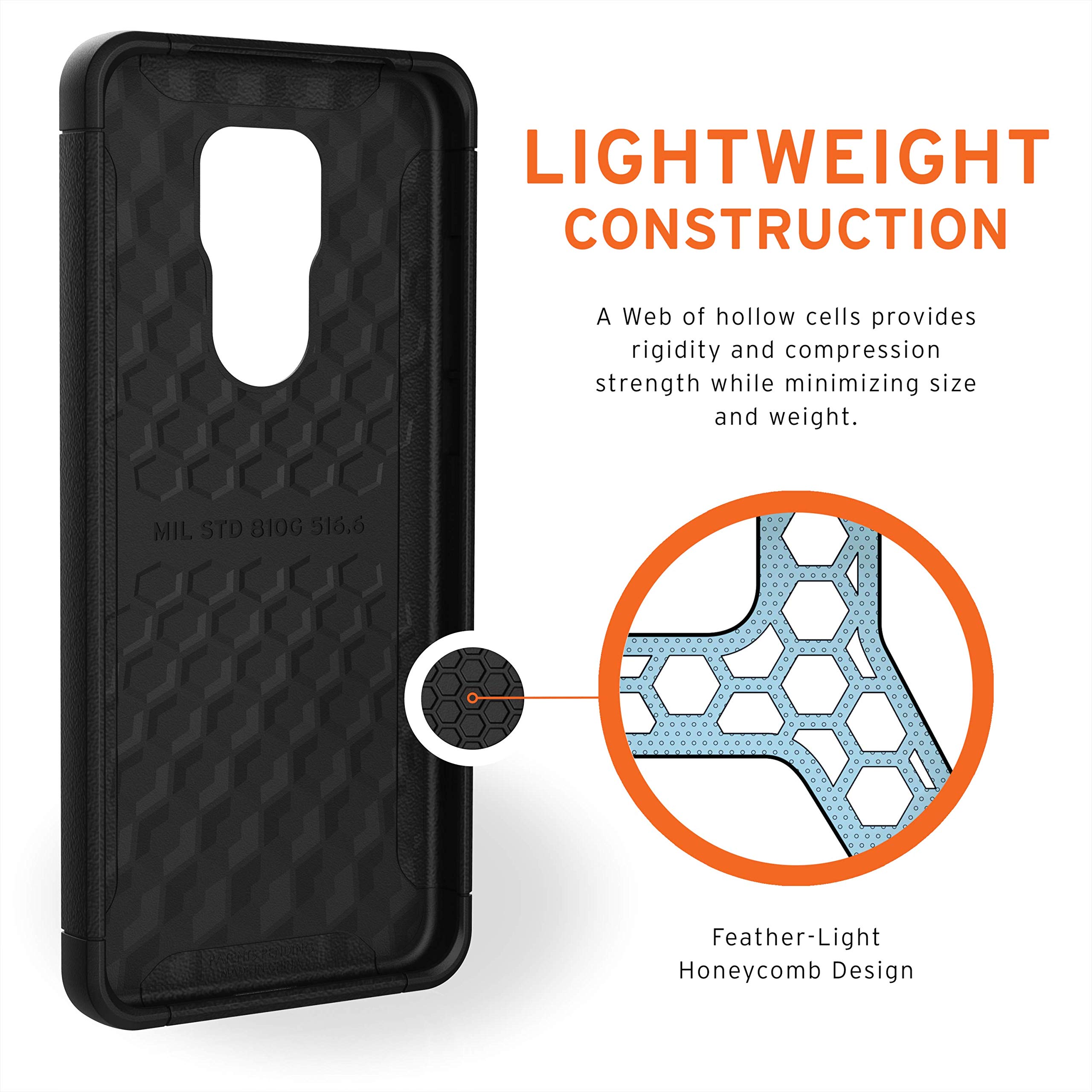 URBAN ARMOR GEAR UAG Designed for Moto G Play (2021) Case (Compatible with North American Model Only) Scout Rugged Sleek Shockproof Lightweight Military Drop Tested Protective Cover, Black - Image 4