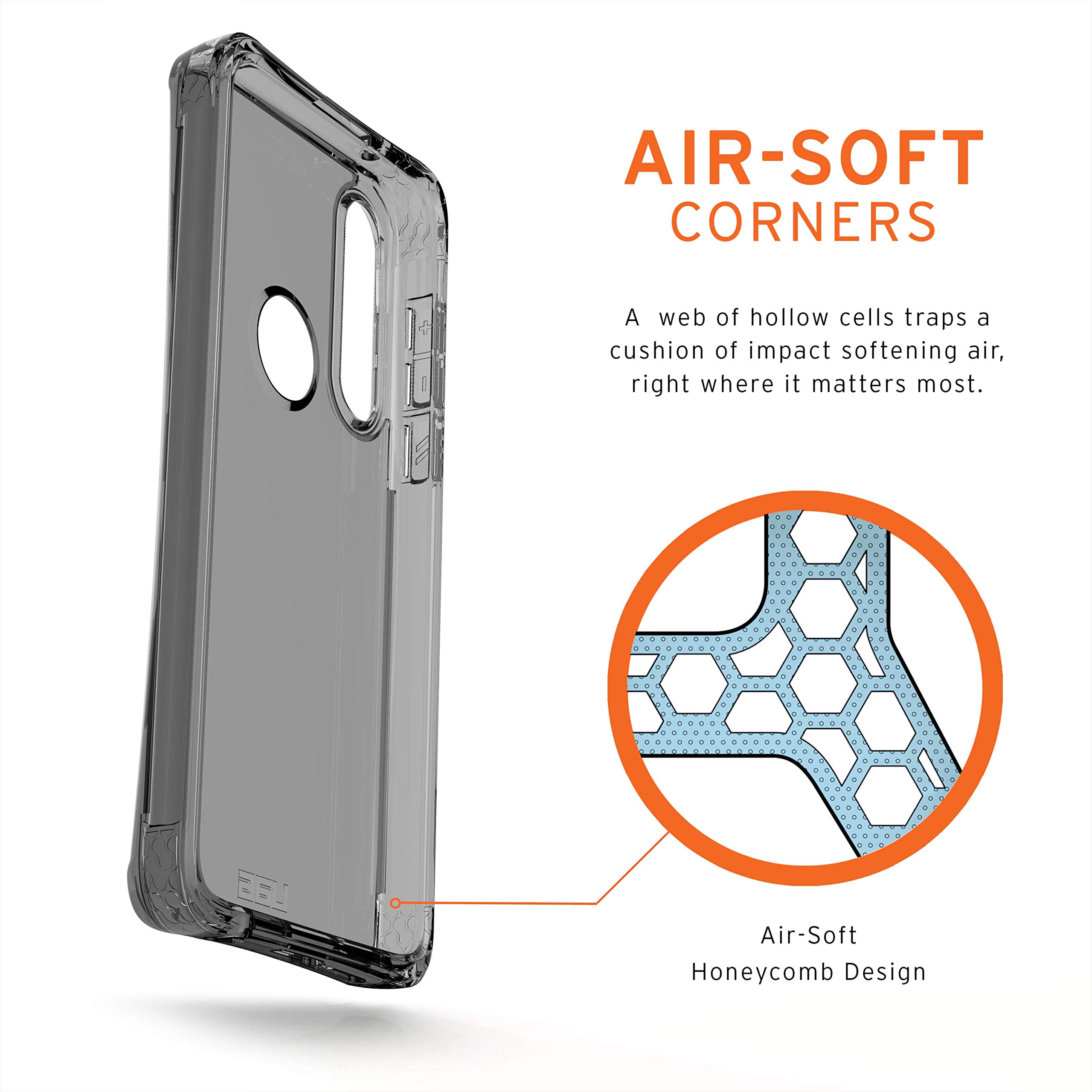 URBAN ARMOR GEAR UAG Designed for Moto G Power Case (2020) Plyo [Ice] Slim Clear Impact Resistant Military Drop Tested Protective Cover - Image 3