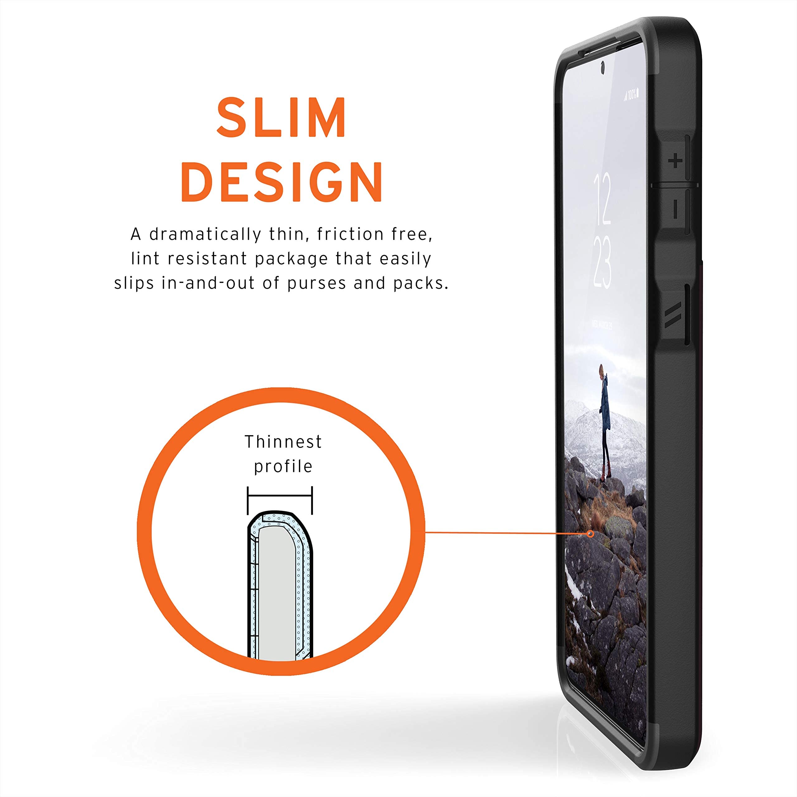 URBAN ARMOR GEAR UAG Designed for Samsung Galaxy S21 Plus Case Purple Eggplant Sleek Ultra-Thin Shock-Absorbent Civilian Protective Cover, [6.7 inch Screen] - Image 5