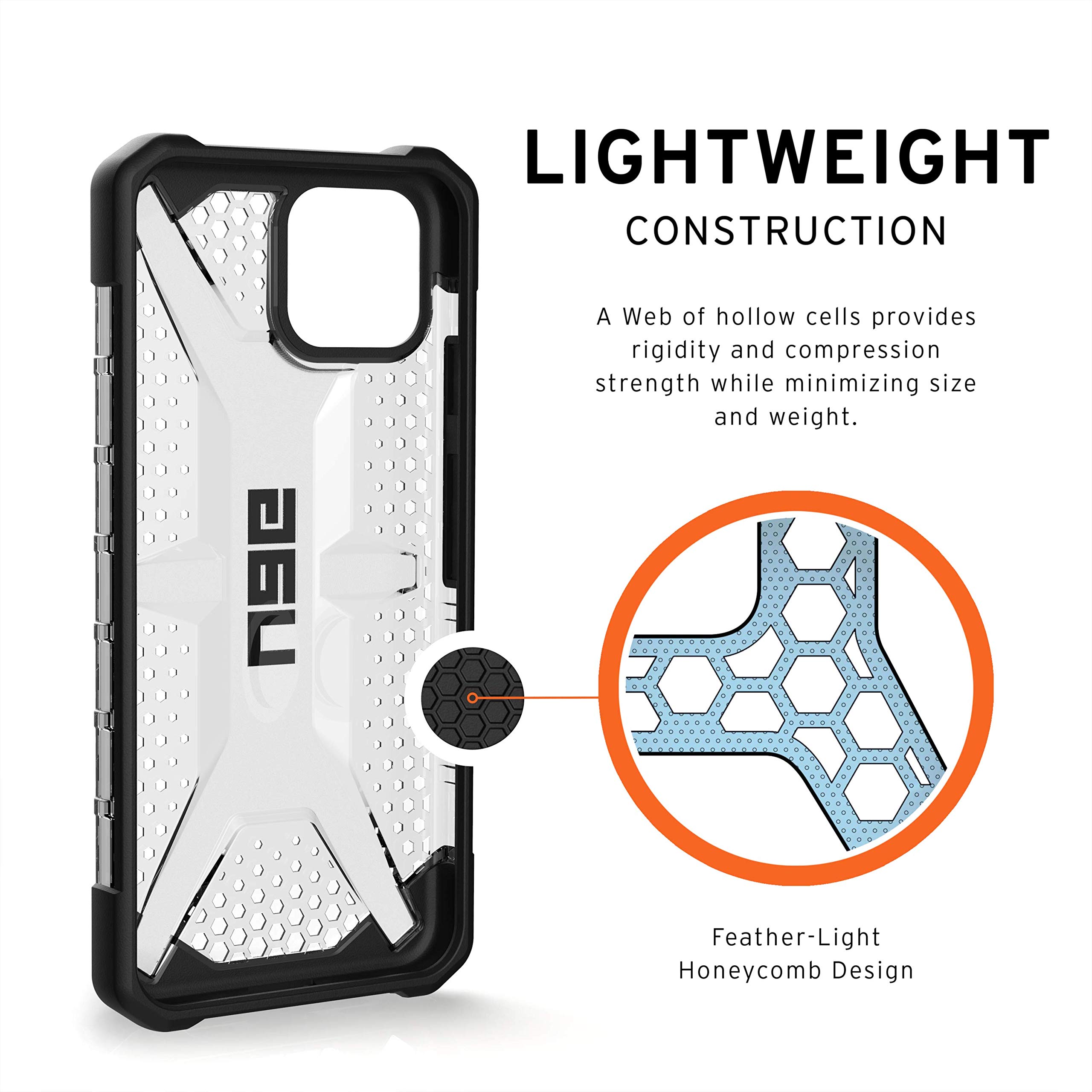 URBAN ARMOR GEAR UAG Made for Google Pixel 4 [5.7-inch Screen] Plasma Feather-Light Rugged [Ice] Military Drop Tested Case - Image 6