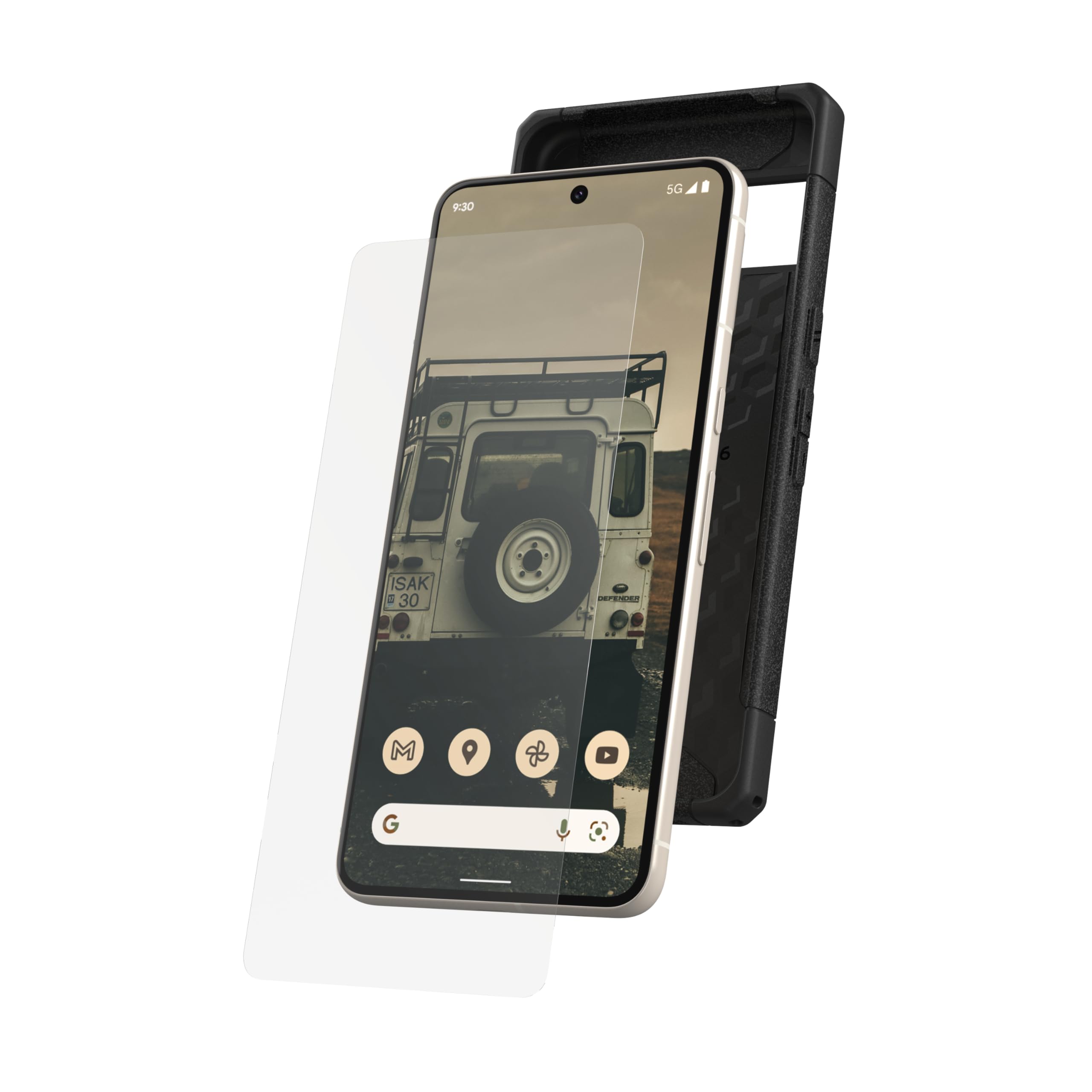 URBAN ARMOR GEAR UAG Made for Google Pixel 8 Pro Glass Shield Plus Screen Protector Clear/Black, Premium Double 9H Strengthened Tempered Glass Ultra Clear HD Anti-Glare Anti-Fingerprint Antimicrobial - Image 5