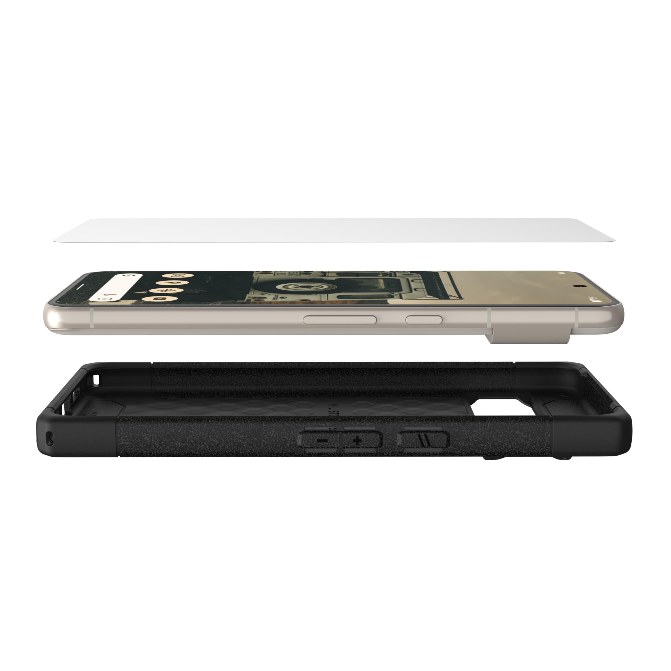 URBAN ARMOR GEAR UAG Made for Google Pixel 8 Pro Glass Shield Plus Screen Protector Clear/Black, Premium Double 9H Strengthened Tempered Glass Ultra Clear HD Anti-Glare Anti-Fingerprint Antimicrobial - Image 6