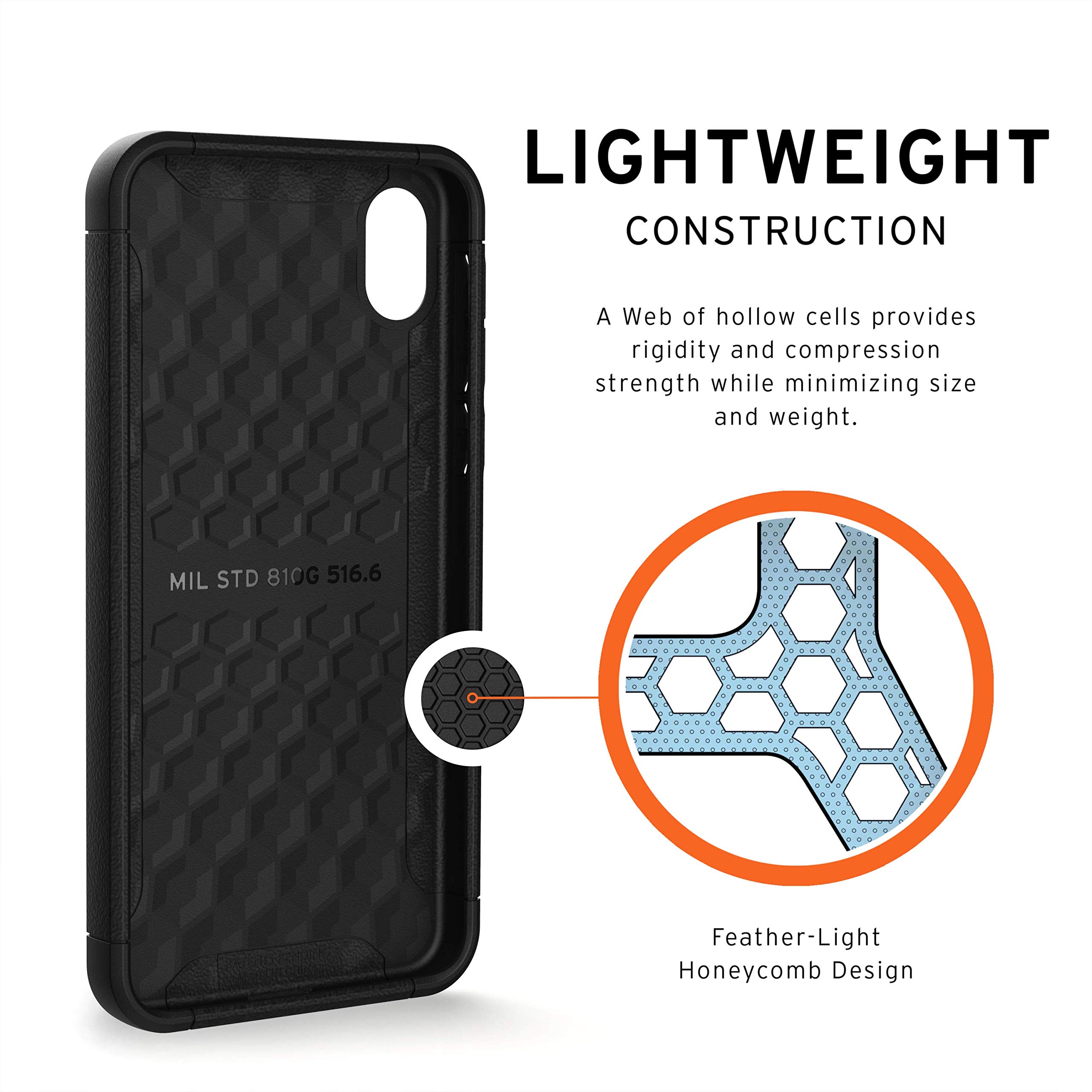 URBAN ARMOR GEAR UAG Made for Moto E6 Scout Feather-Light Rugged [Black] Military Drop Tested Phone Case - Image 5