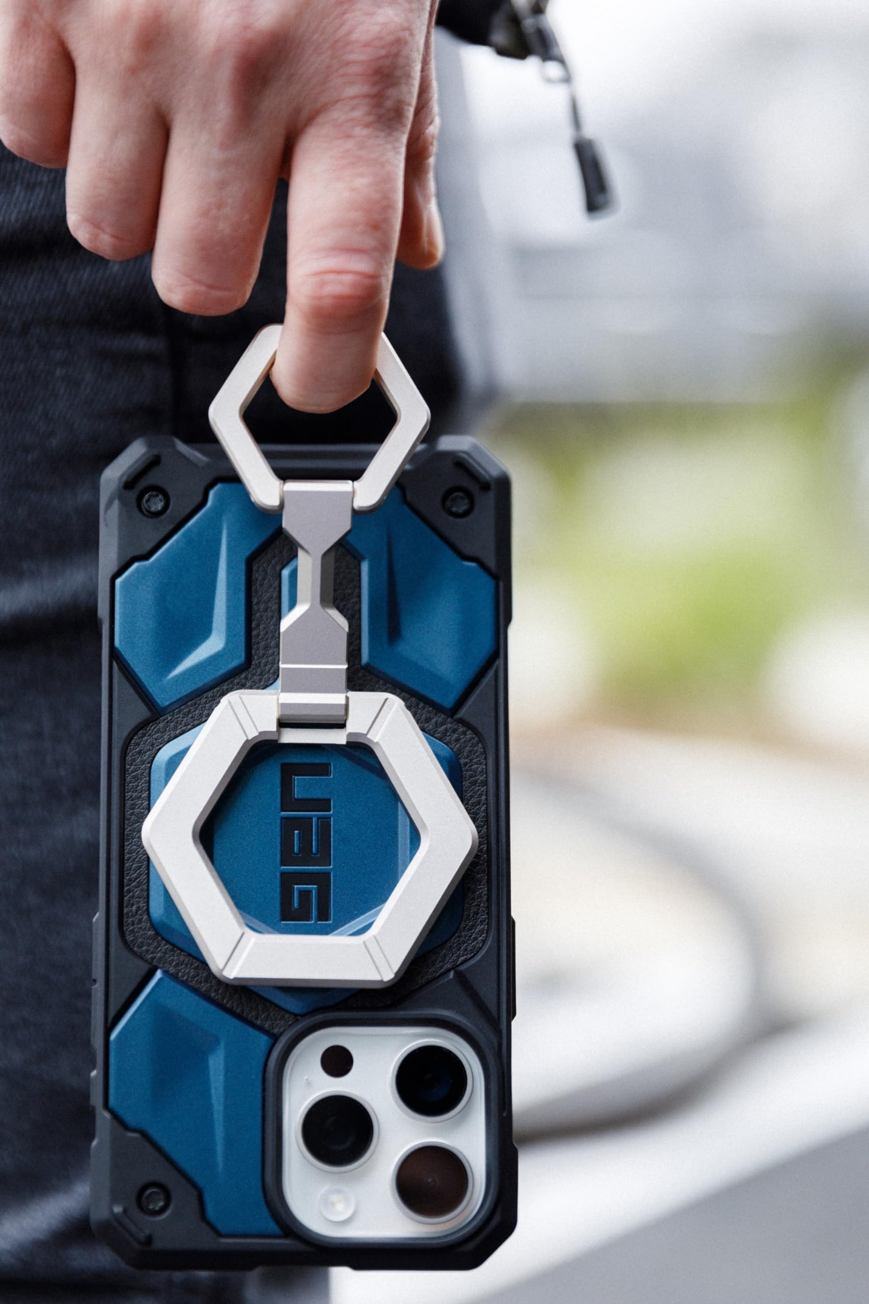 URBAN ARMOR GEAR UAG Magnetic Phone Ring Stand Compatible with MagSafe Magnet, Removable Metal Finger Ring Grip & 360 Rotation Adjustable Kickstand for iPhone 17, Galaxy S26, Black/Black - Image 4