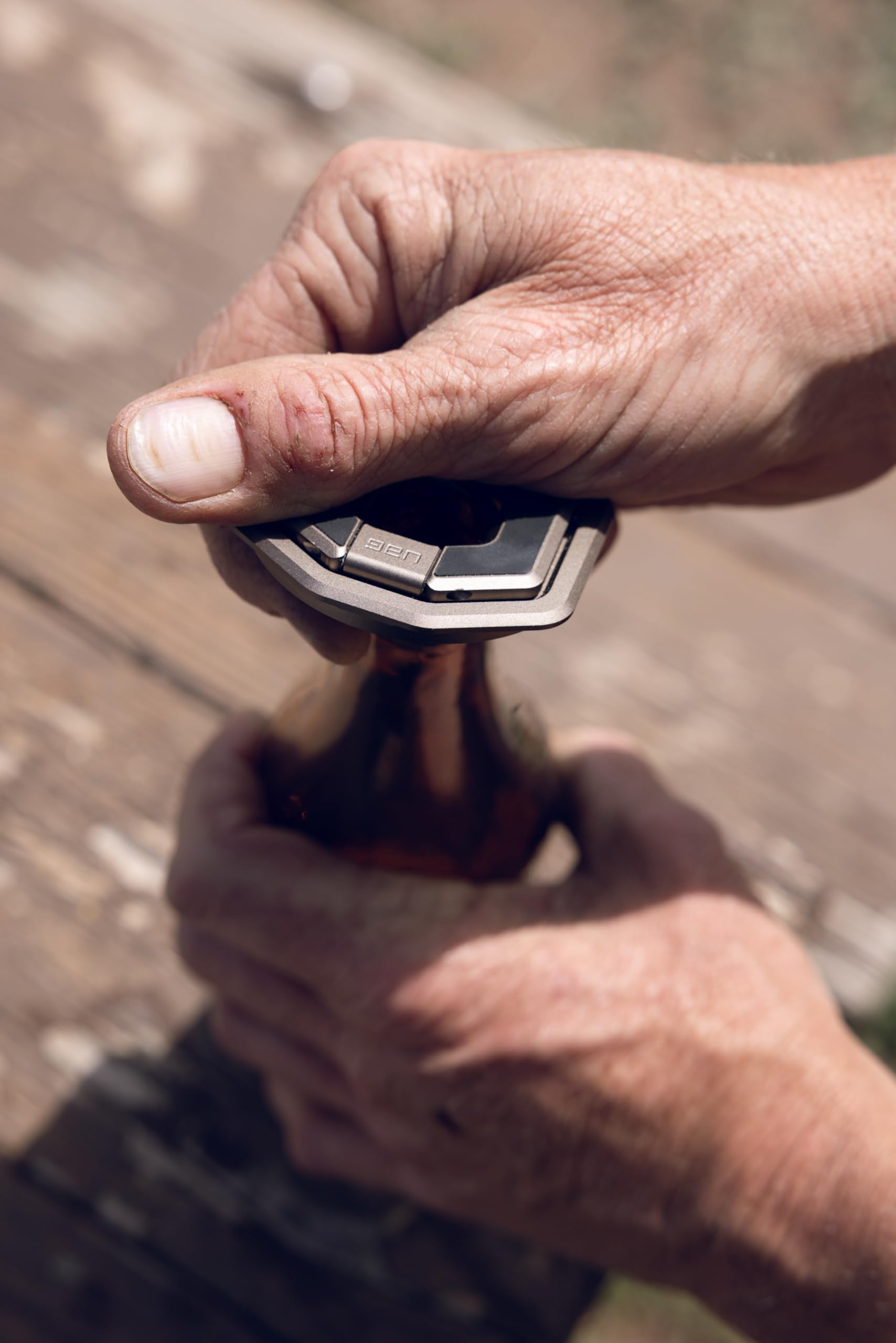 URBAN ARMOR GEAR UAG Magnetic Ring Stand Monarch Mag2 w/Built-in Bottle Opener - Ultra-Strong Double Magnet MagSafe Compatible Metal Phone Ring Grip 360 Rotation Multi-Functional Kickstand, Black - Image 4