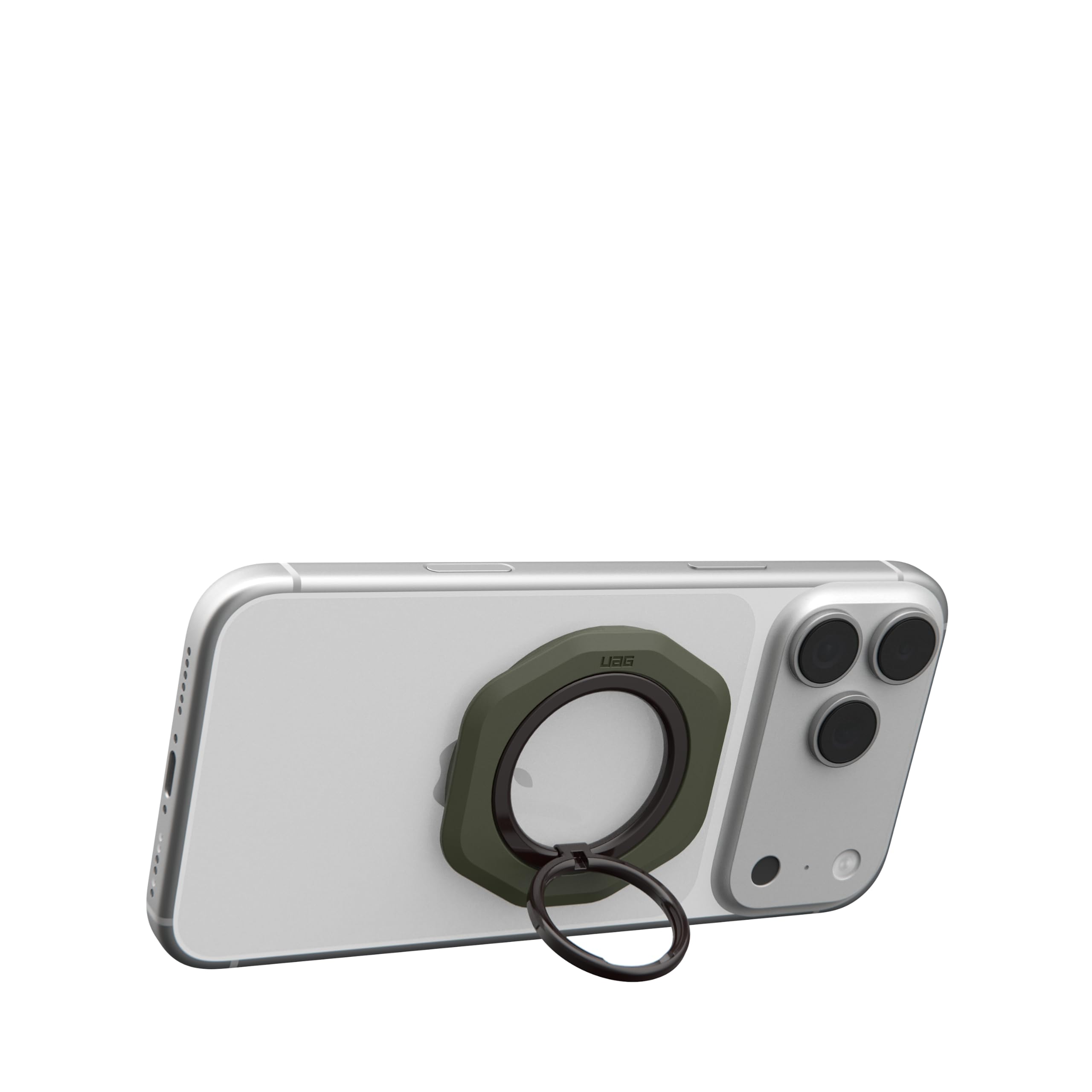 URBAN ARMOR GEAR UAG Mag Ring Stand LT - Ultra Strong Magnet MagSafe Compatible Metal Phone Ring Grip 360 Rotation Multi-Viewing Kickstand, Olive - Image 6