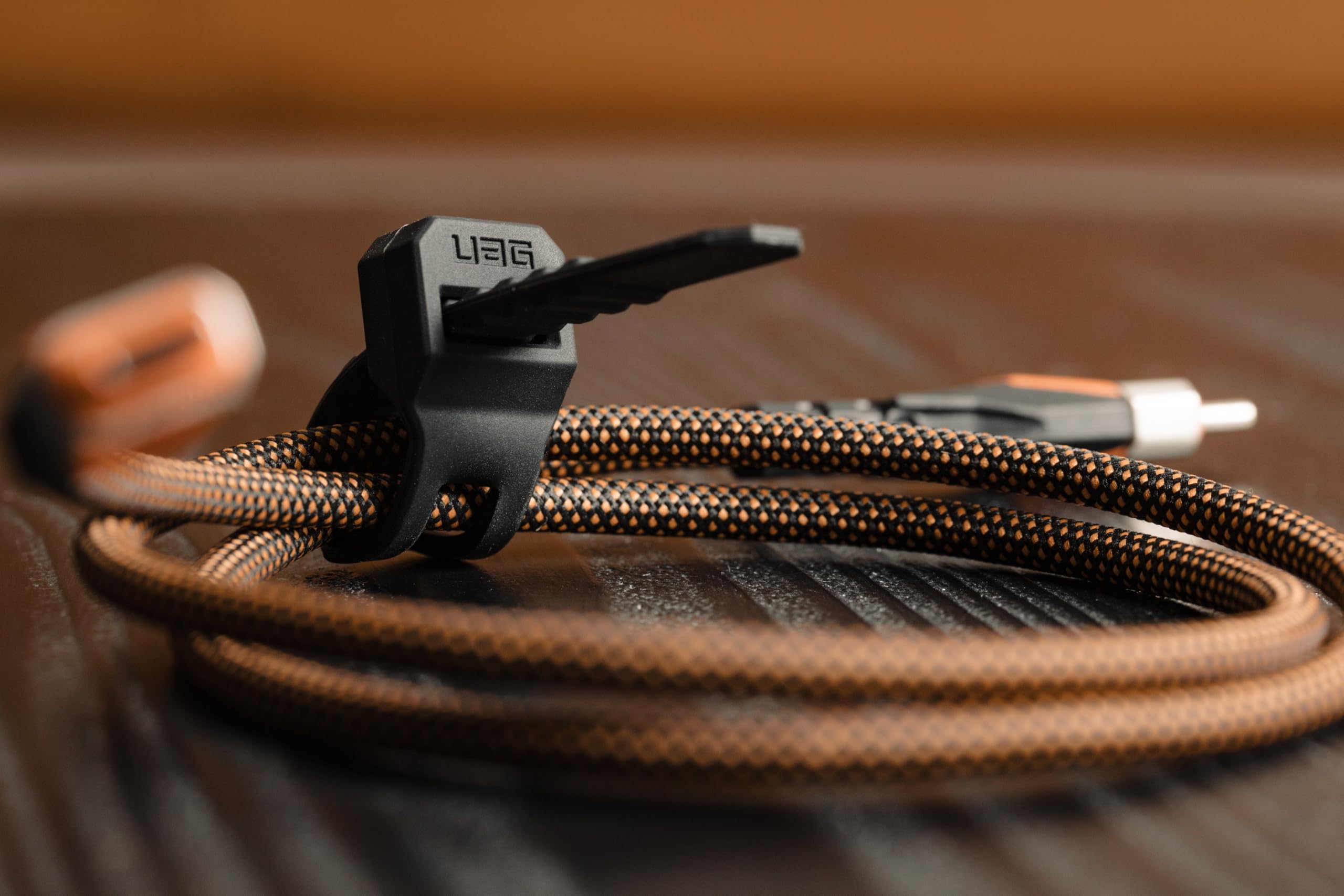 URBAN ARMOR GEAR UAG SRGE USB 3.2 Gen 2 240W 20Gbps USB-C to USB-C Cable 2.5ft Rugged Reinforced SuperSpeed Fast Charging Cable with Strap Compatible with iPhone 17, Galaxy S26 & MacBook, Black/Orange - Image 3