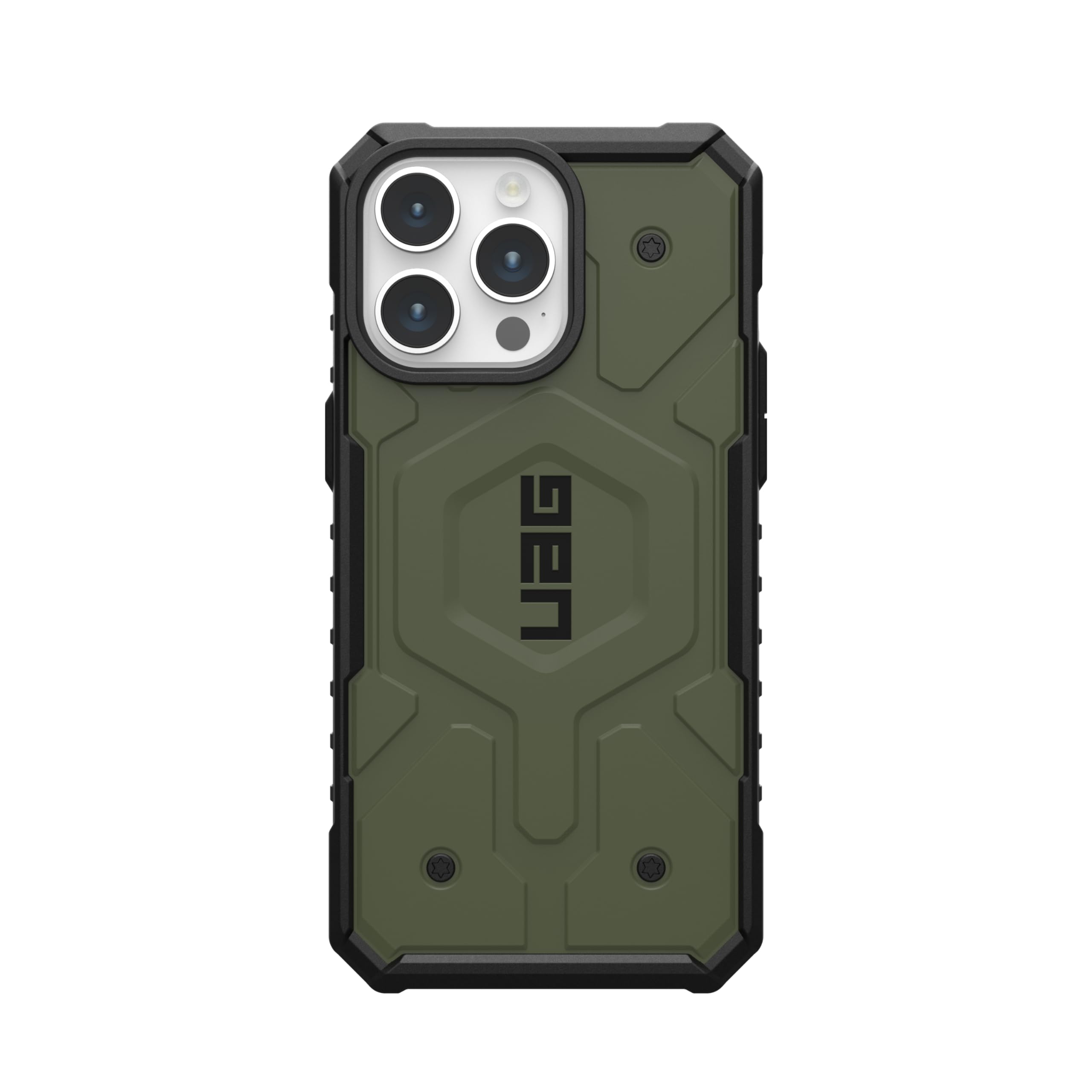URBAN ARMOR GEAR UAG [Updated Ver] Compatible with iPhone 15 Pro Max Case 6.7" Pathfinder Olive Drab Built-in Magnet Compatible with MagSafe Charging Rugged Military Grade Dropproof Protective Cover - Image 3