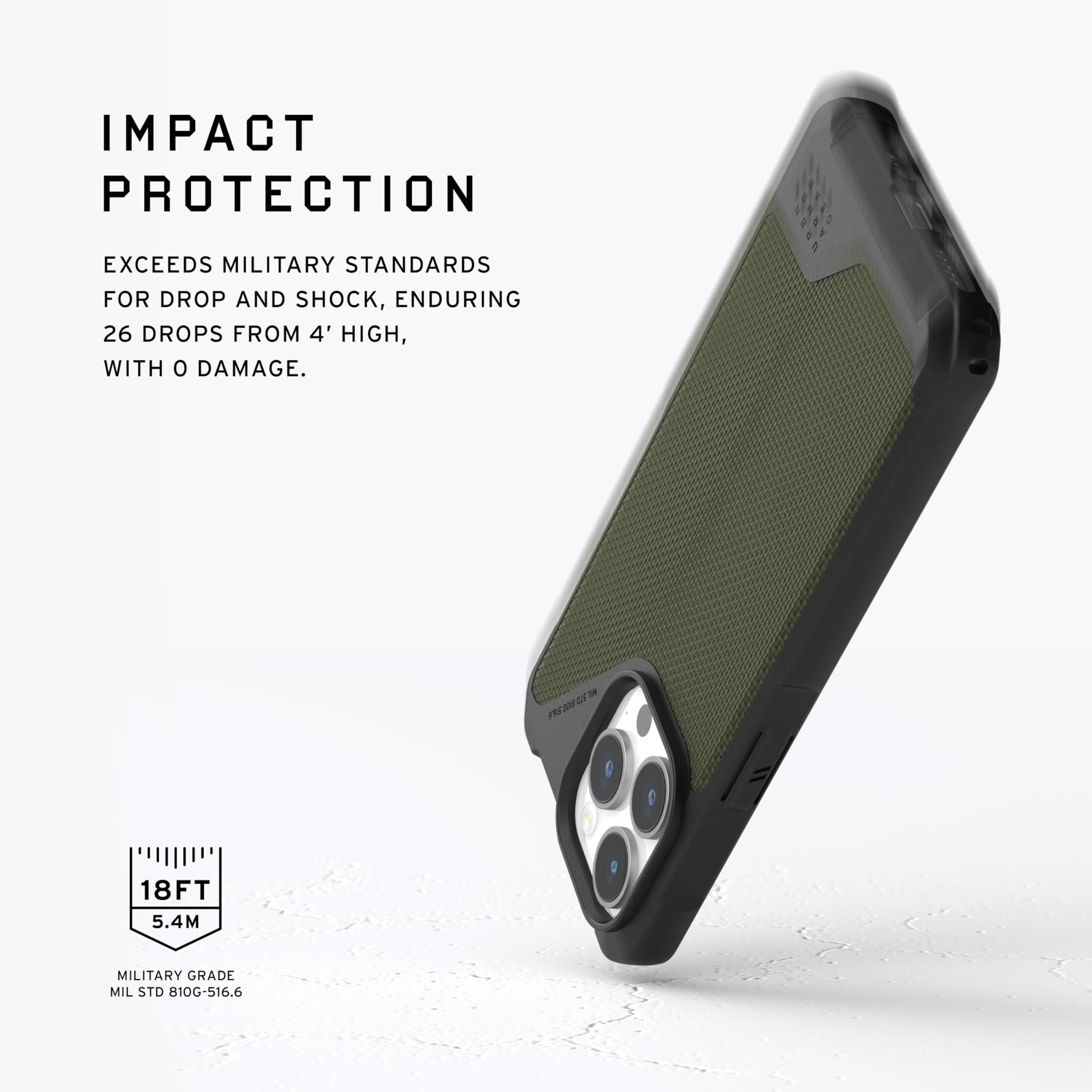 URBAN ARMOR GEAR UAG [Updated Ver] Compatible with iPhone 15 Pro Case 6.1" Metropolis LT Kevlar Olive Built-in Magnet Compatible with MagSafe Charging Rugged Military Grade Dropproof Protective Cover - Image 3