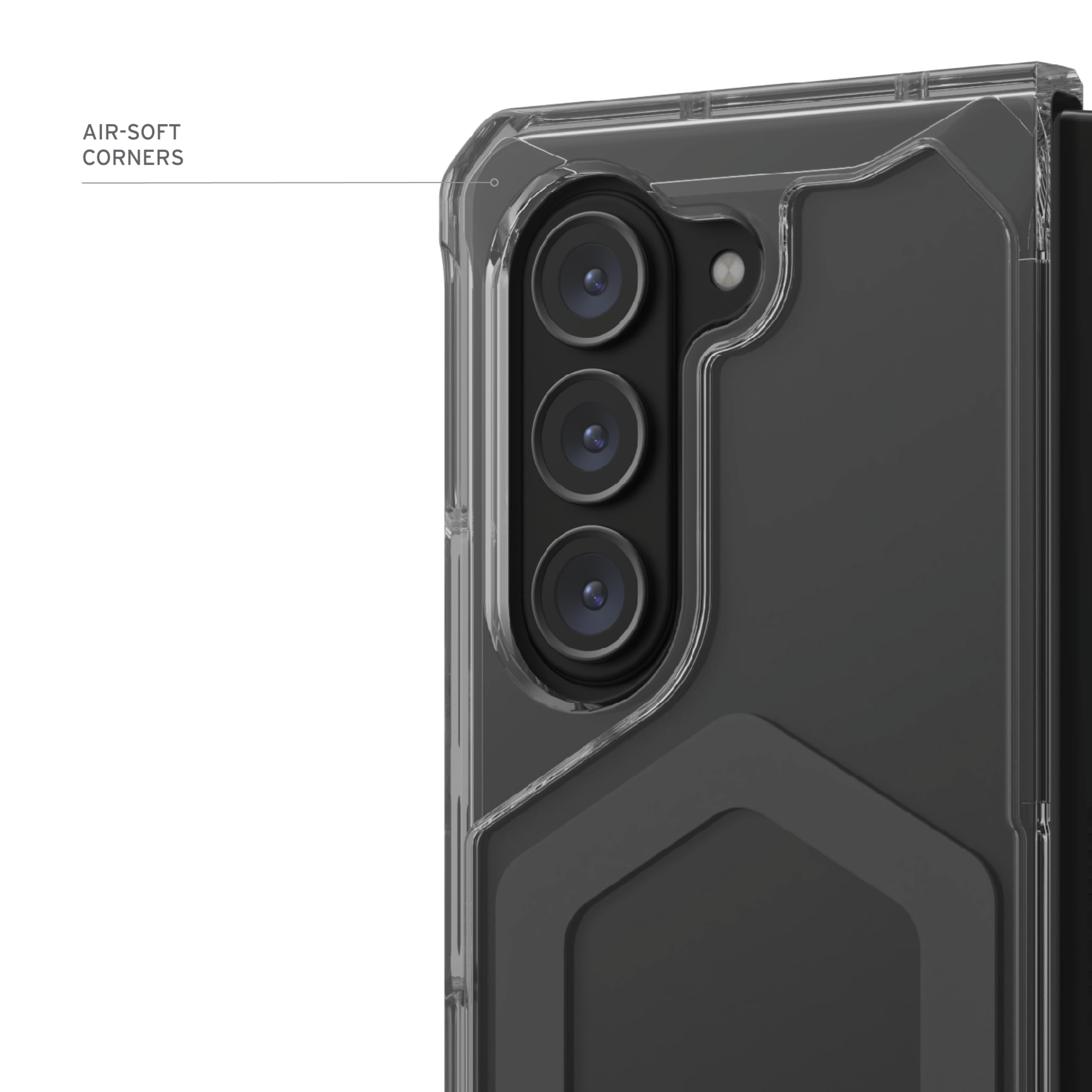 URBAN ARMOR GEAR [Updated Version] UAG Case for Samsung Galaxy Z Fold 5 2023 Plyo Pro Ash/Space Grey, Rugged Anti-Yellowing Transparent Clear Compatible with Magnetic Charging Protective Cover - Image 4